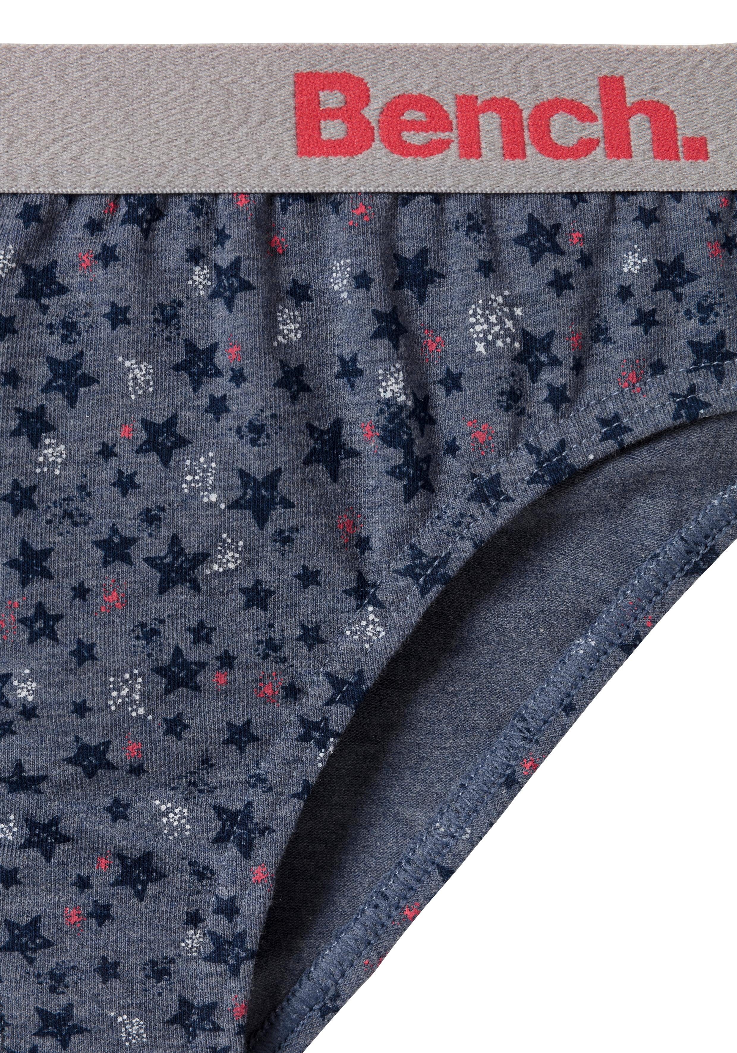 Bench. Slip (Packung, 3-St) mit Sternen Print und unifarben