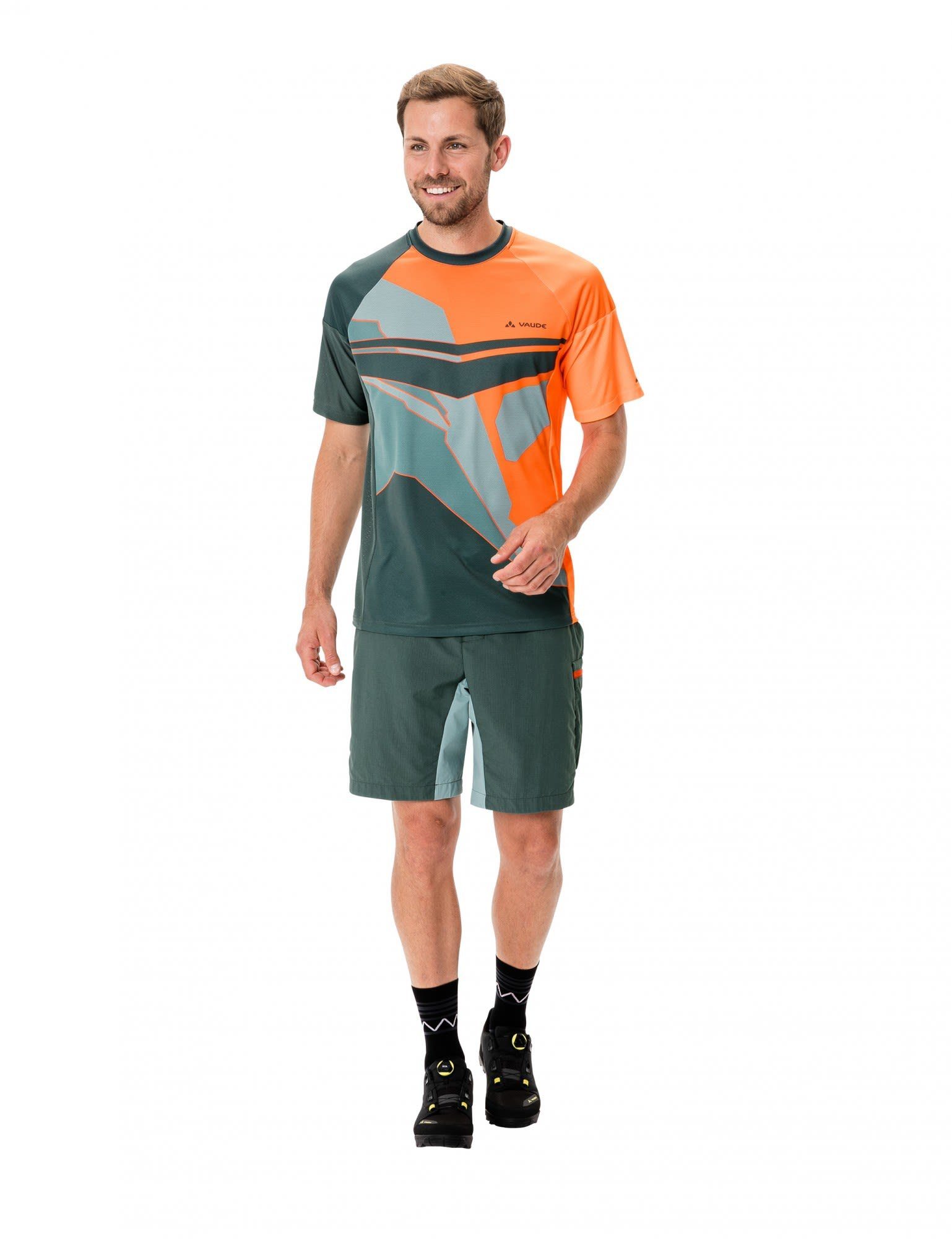 VAUDE T-Shirt Vaude Mens Moab Kurzarm-Shirt T-shirt Orange Vi Neon Herren