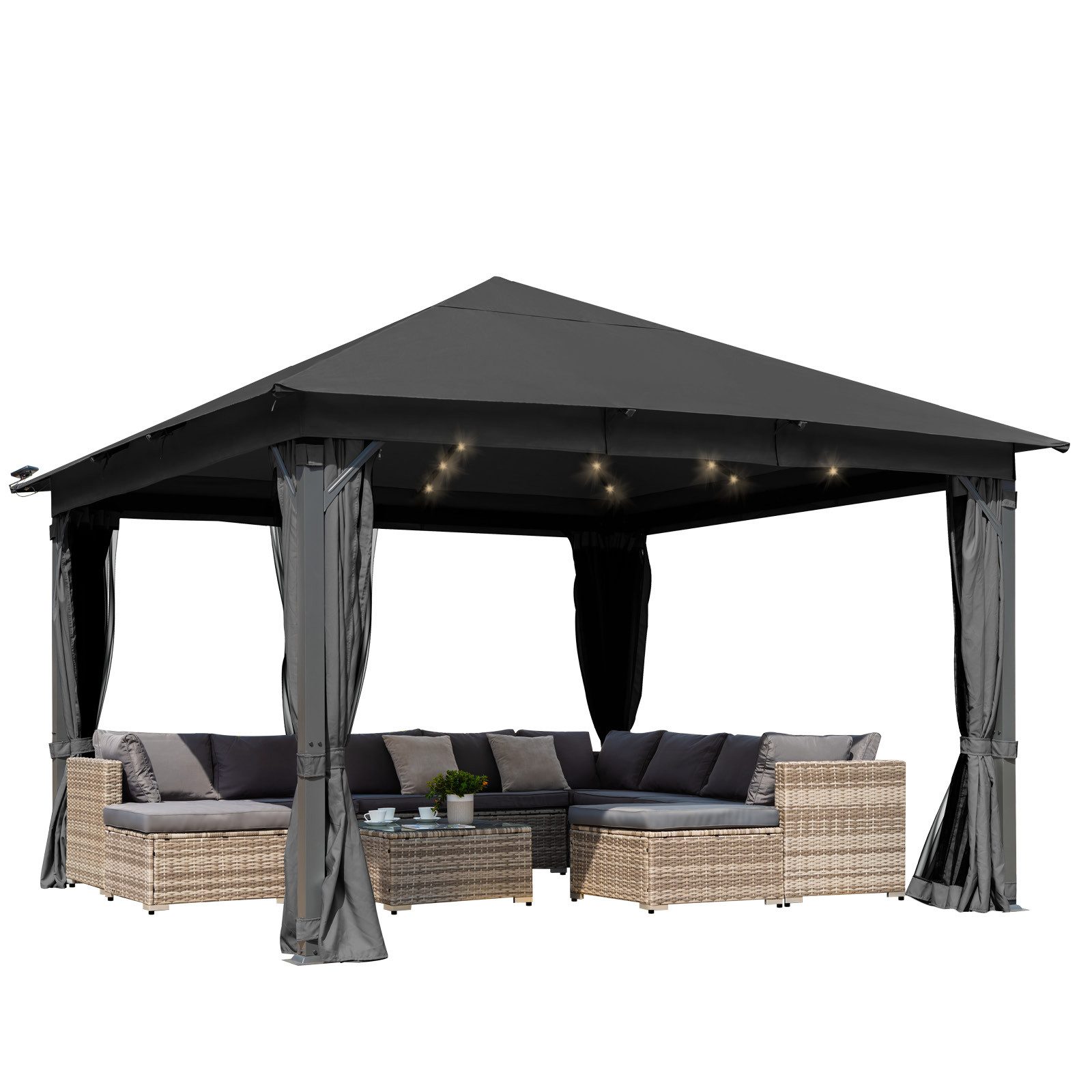 BRAST Pavillon Aluminium Infinity 3x4m viele Modelle & Farben inkl. Moskito günstig online kaufen