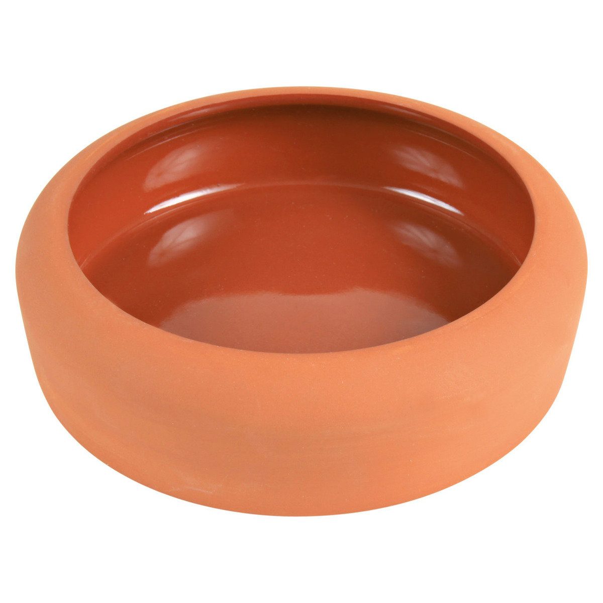 TRIXIE Futterbehälter Keramiknapf mit abgerundetem Rand, Inhalt: 500 ml / Maße: ø 17 cm / Höhe 3,5 cm / für z.B.: Kaninchen