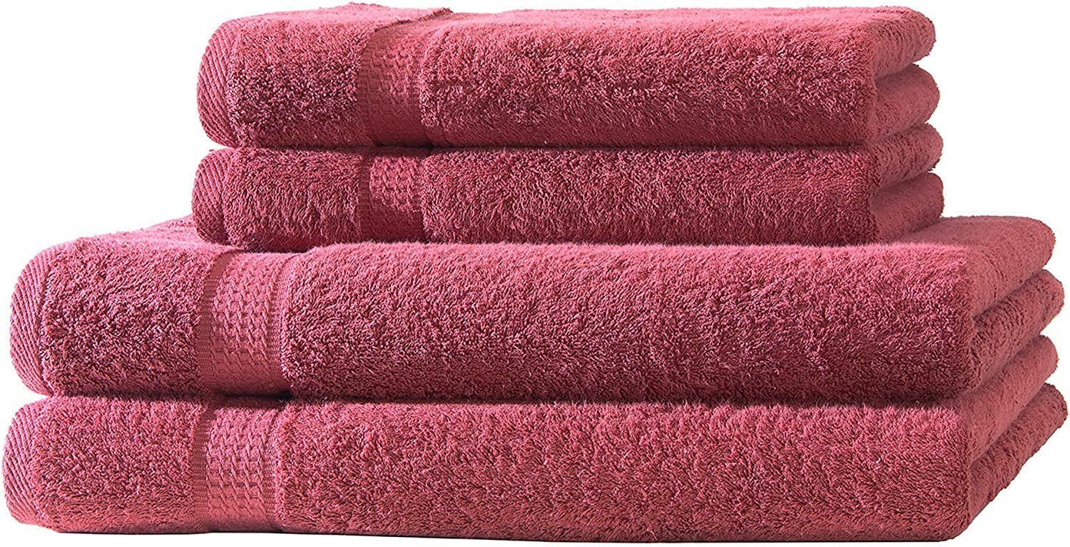 Baumwolle, soma Uni Baumwolle Handtuch Handtuchset, mit Frotteeware 100% (1-St) Handtücher Bordüre