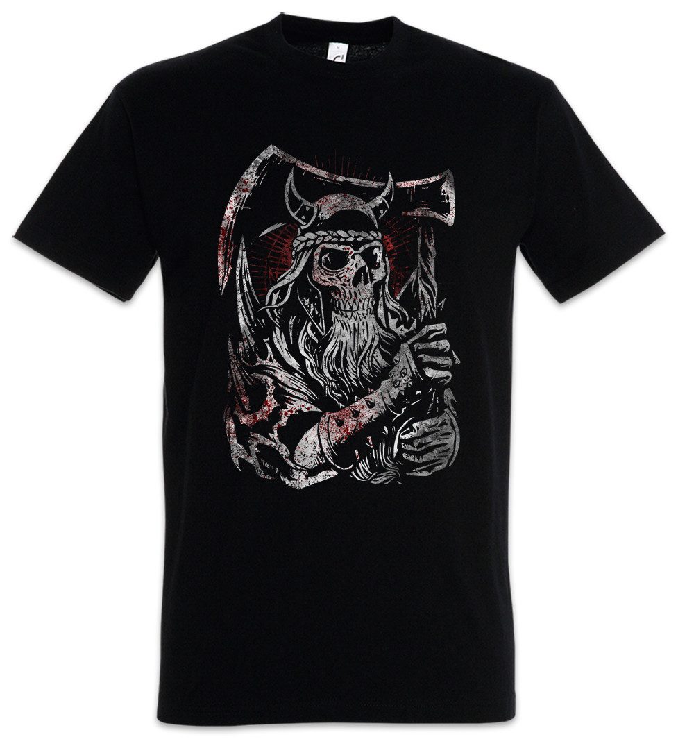 Urban Backwoods Print-Shirt Viking Skull III Herren T-Shirt Wikinger Totens günstig online kaufen