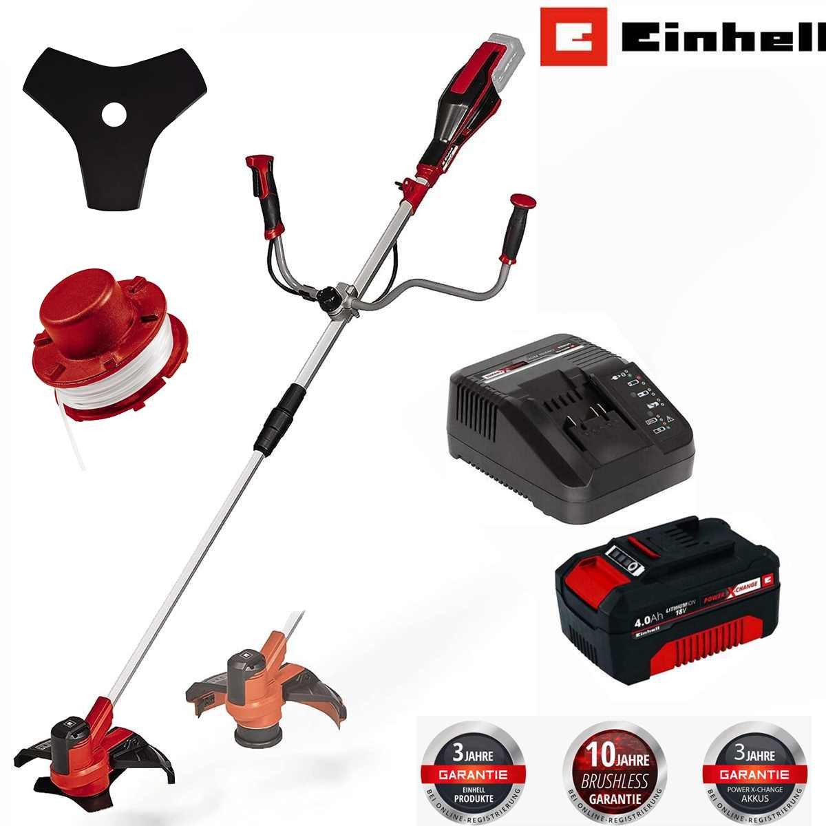 Einhell Akku-Motorsense Akku-Sense AGILLO 18/200 Akku 4.0 Ah + Ladegerät 18V Messer + Faden