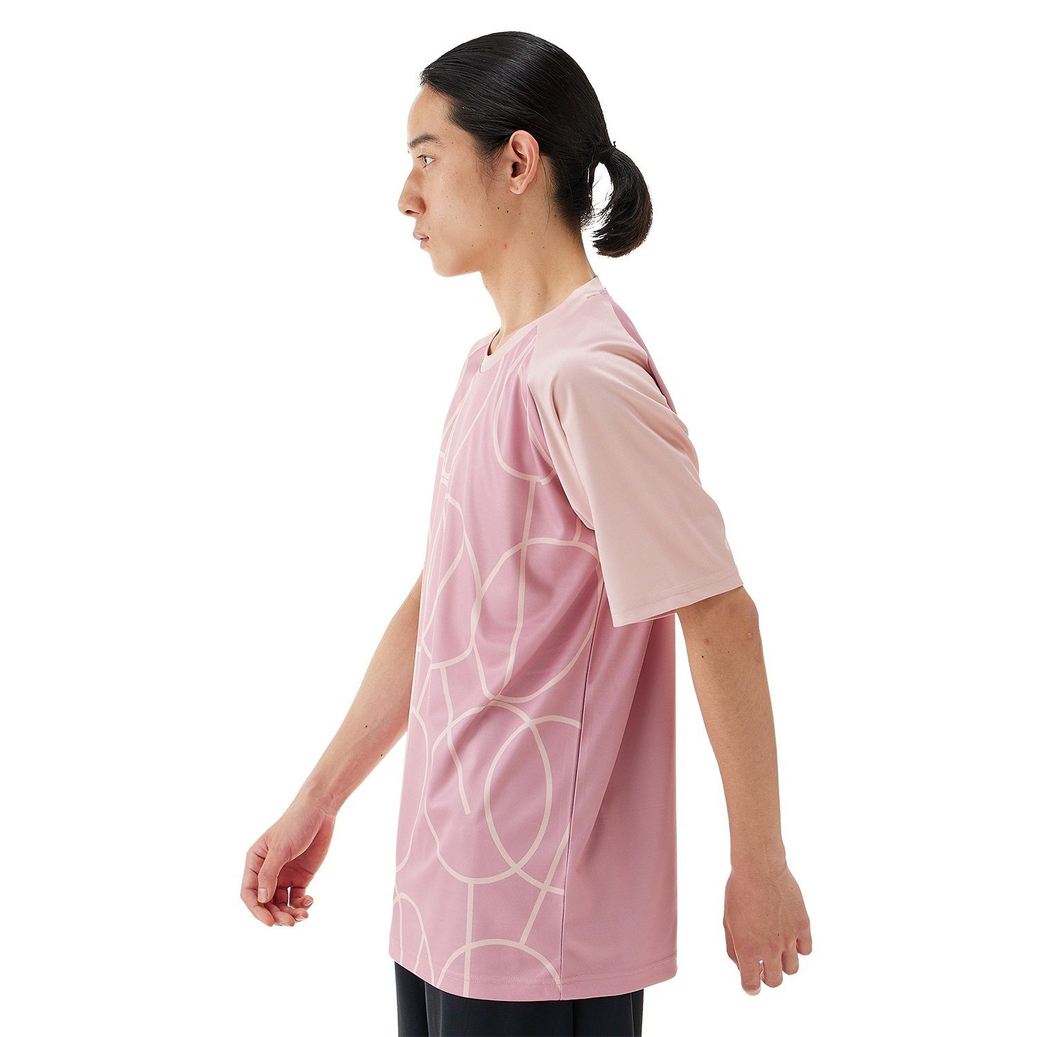 Yonex T-Shirt Practice Graphic 16742 (100% Polyester) 2025 rose Herren