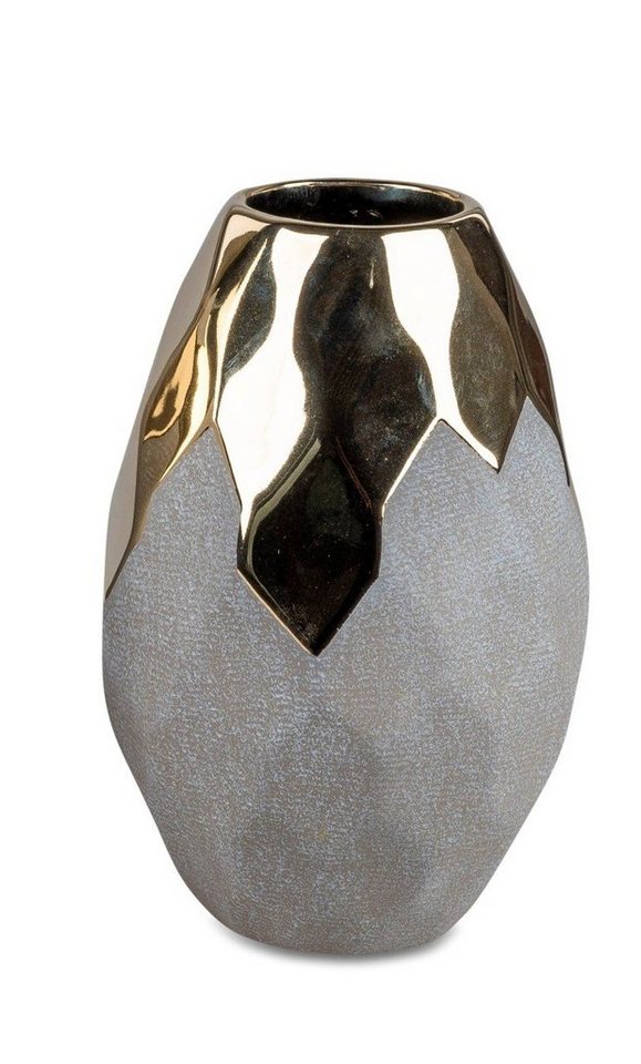 formano Dekovase Goldsand, Grau H:26cm D:17cm Keramik