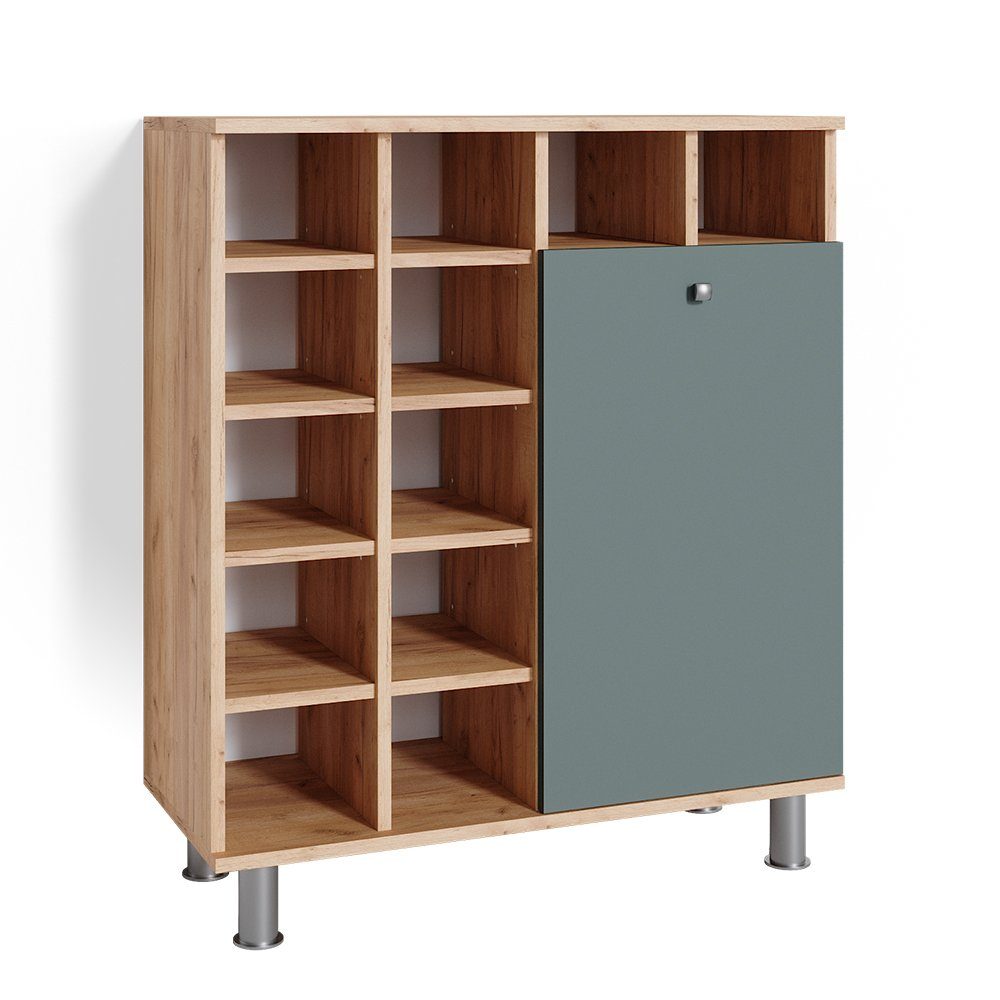 Vicco Wäscheschrank Fynn, Grün/Goldkraft Eiche, 78.4 günstig online kaufen