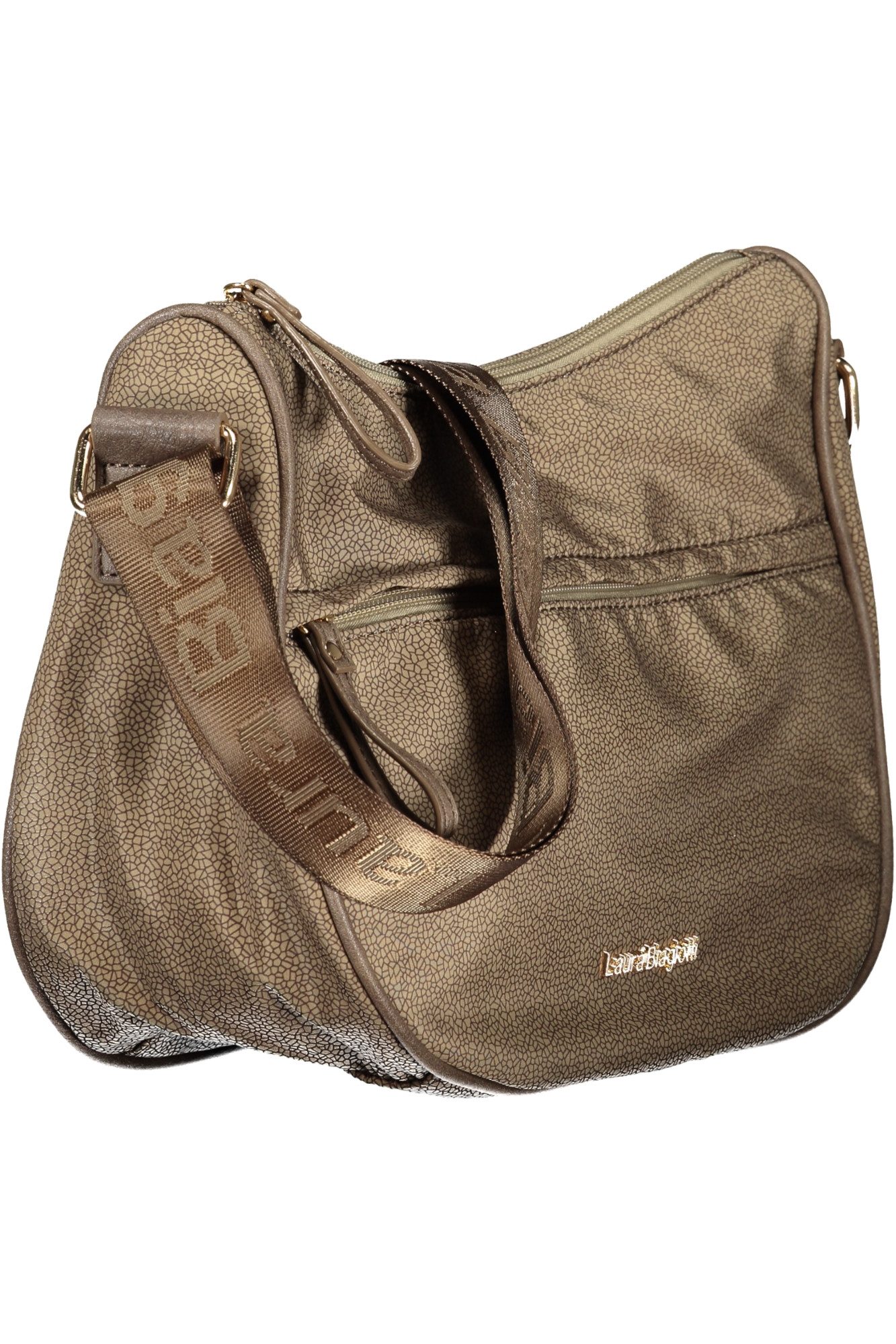 Laura Biagiotti Umhängetasche, Elegante Damen Handtasche in Beige mit verstellbarem Schultergurt