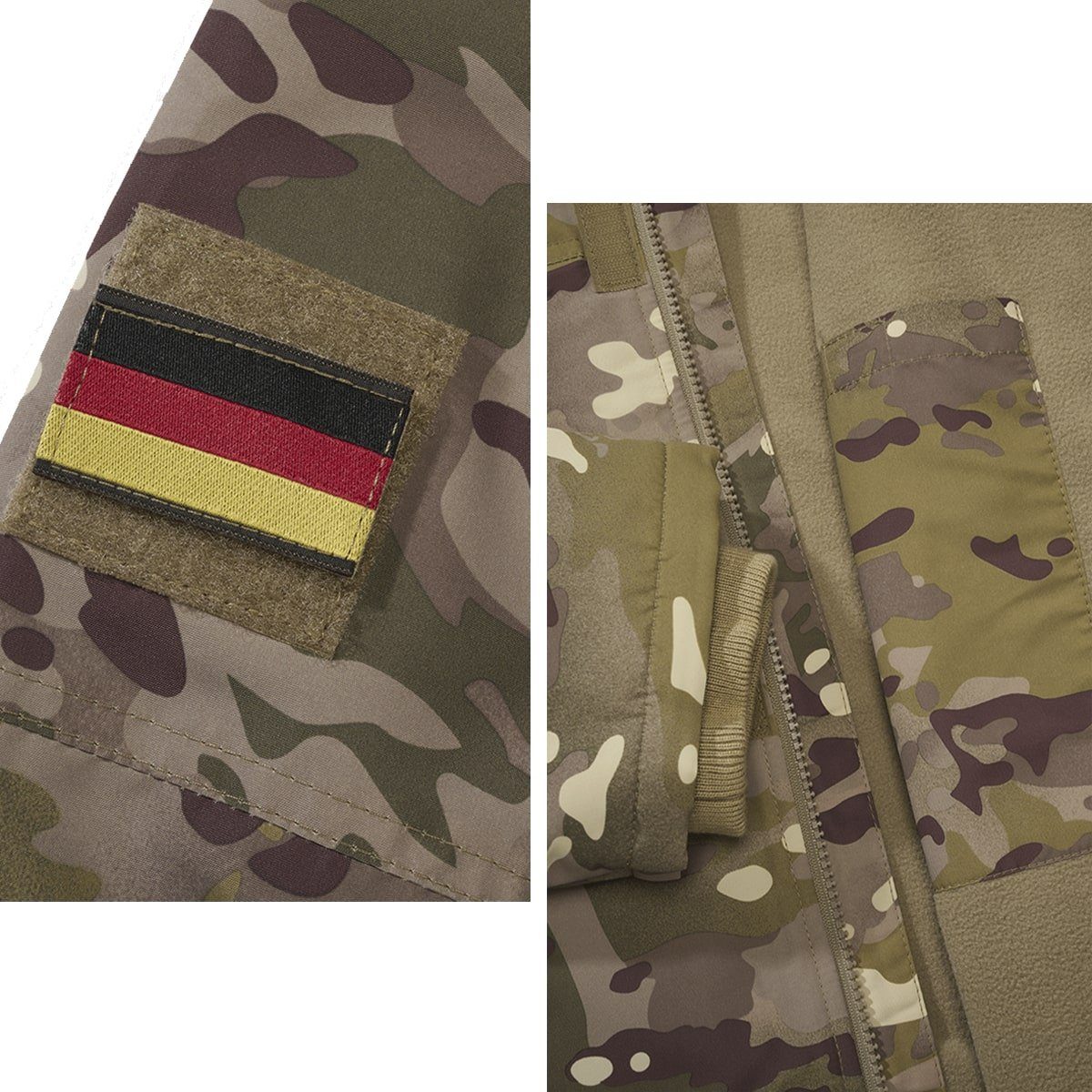 BWuM Windbreaker BWuM Tactical Windbreaker Zipper Fleece + Patch & Flaggen günstig online kaufen