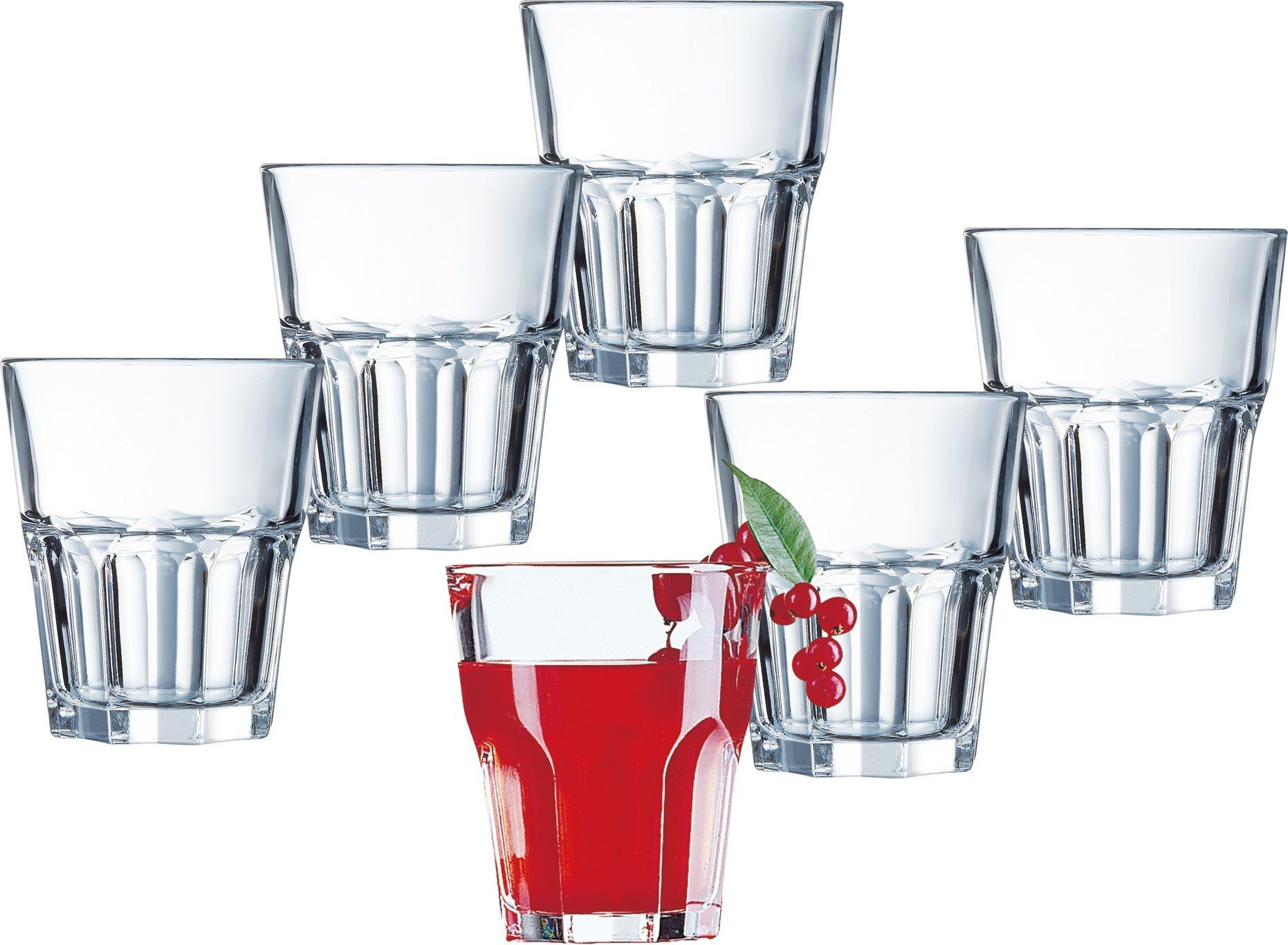 Whiskyglas Granity Glas 27cl - 6 Stück Whiskyglas Wasserglas