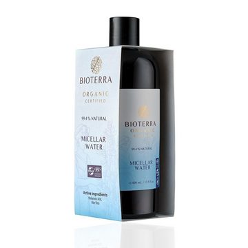 BIOTERRA Gesichtswasser Bio Mizellenwasser 400ml - Make-up-Entferner mit Hyaluron, 1-tlg., 400 ml, vegan, biologisch, Gesichtsreinigung