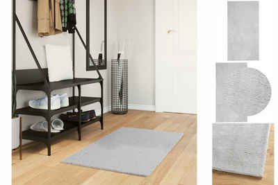 Teppich Teppich HUARTE Kurzflor Weich und Waschbar Grau 60x110 cm, vidaXL, Höhe: 0 mm