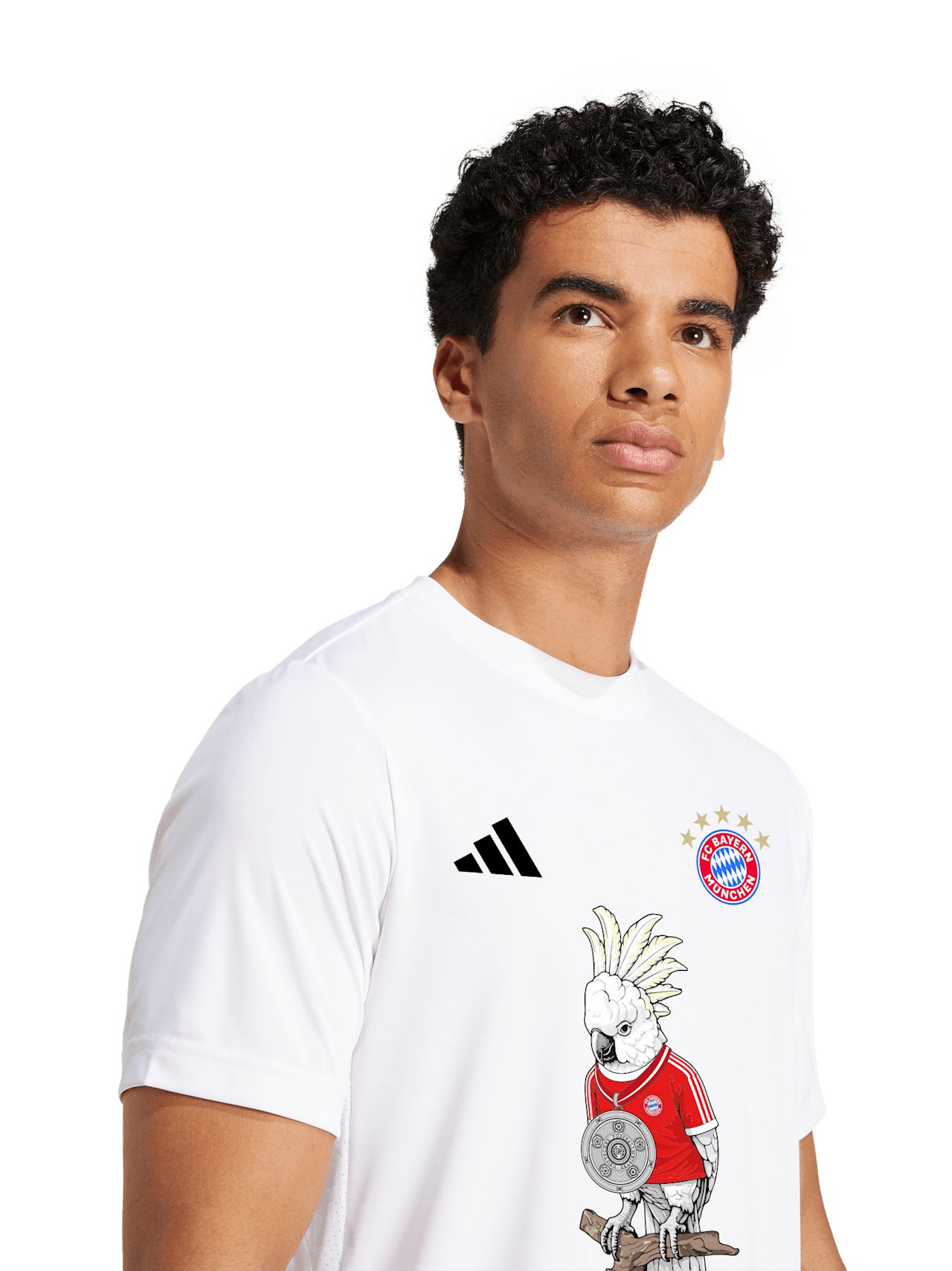 adidas Performance T-Shirt FC Bayern München, T-Shirt Deutscher Meister 2026, Herren, Weiß