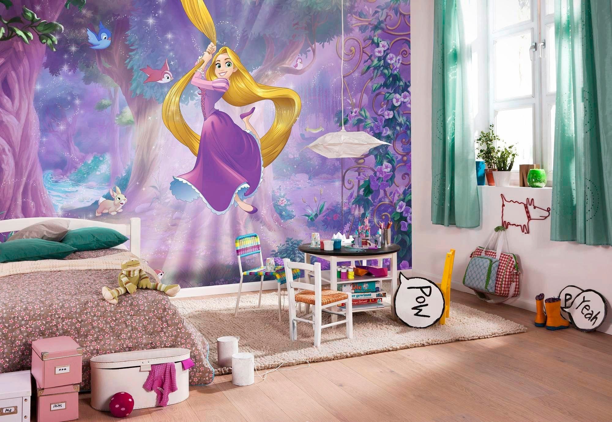 Komar Fototapete Rapunzel - Größe 368 x 254 cm, glatt, bedruckt, Kinderzimmer