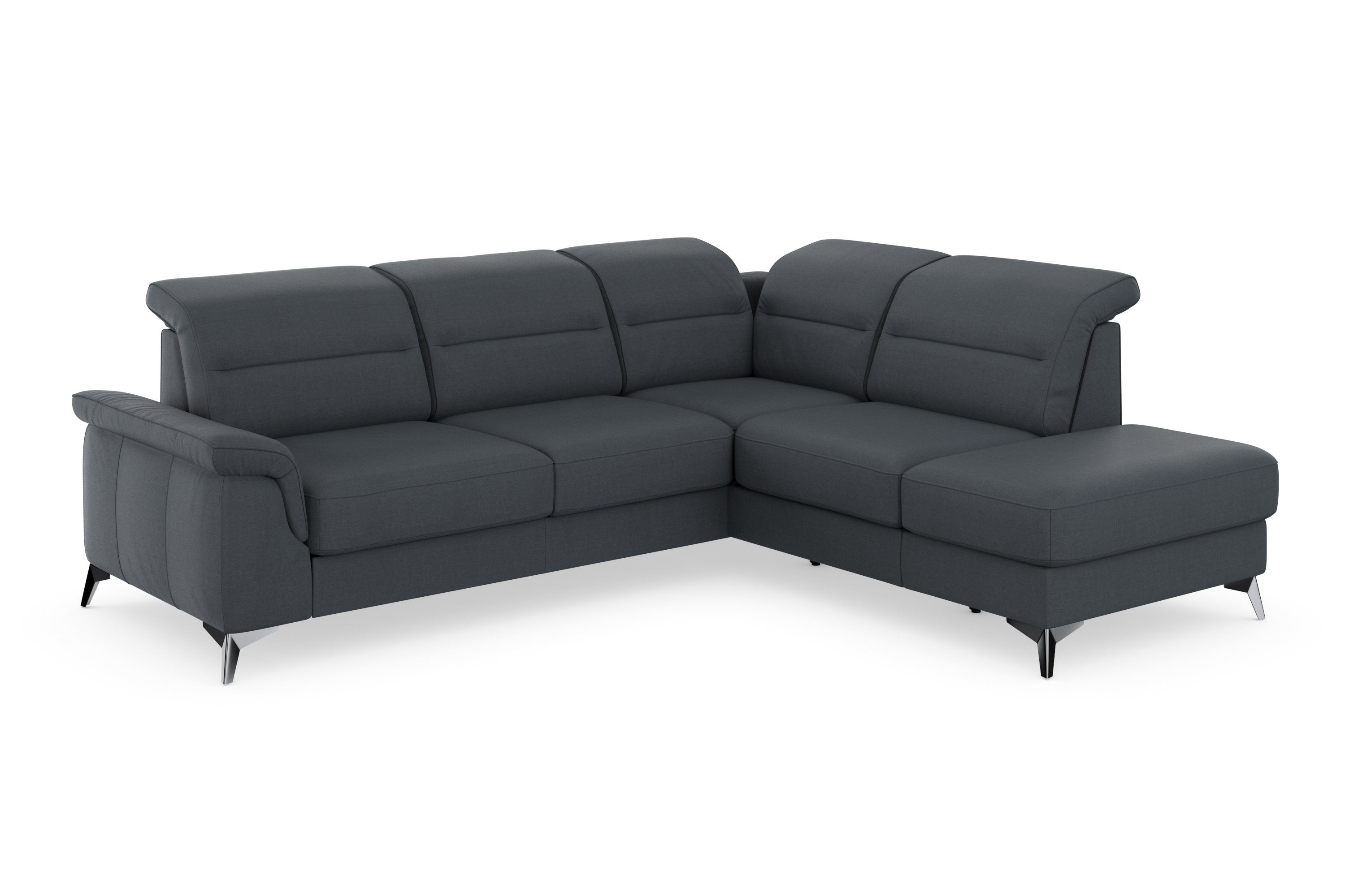 Ecksofa sit&more mane, mit Armteilfunktion und optional Sinatra, Kopfteilverstellung mit