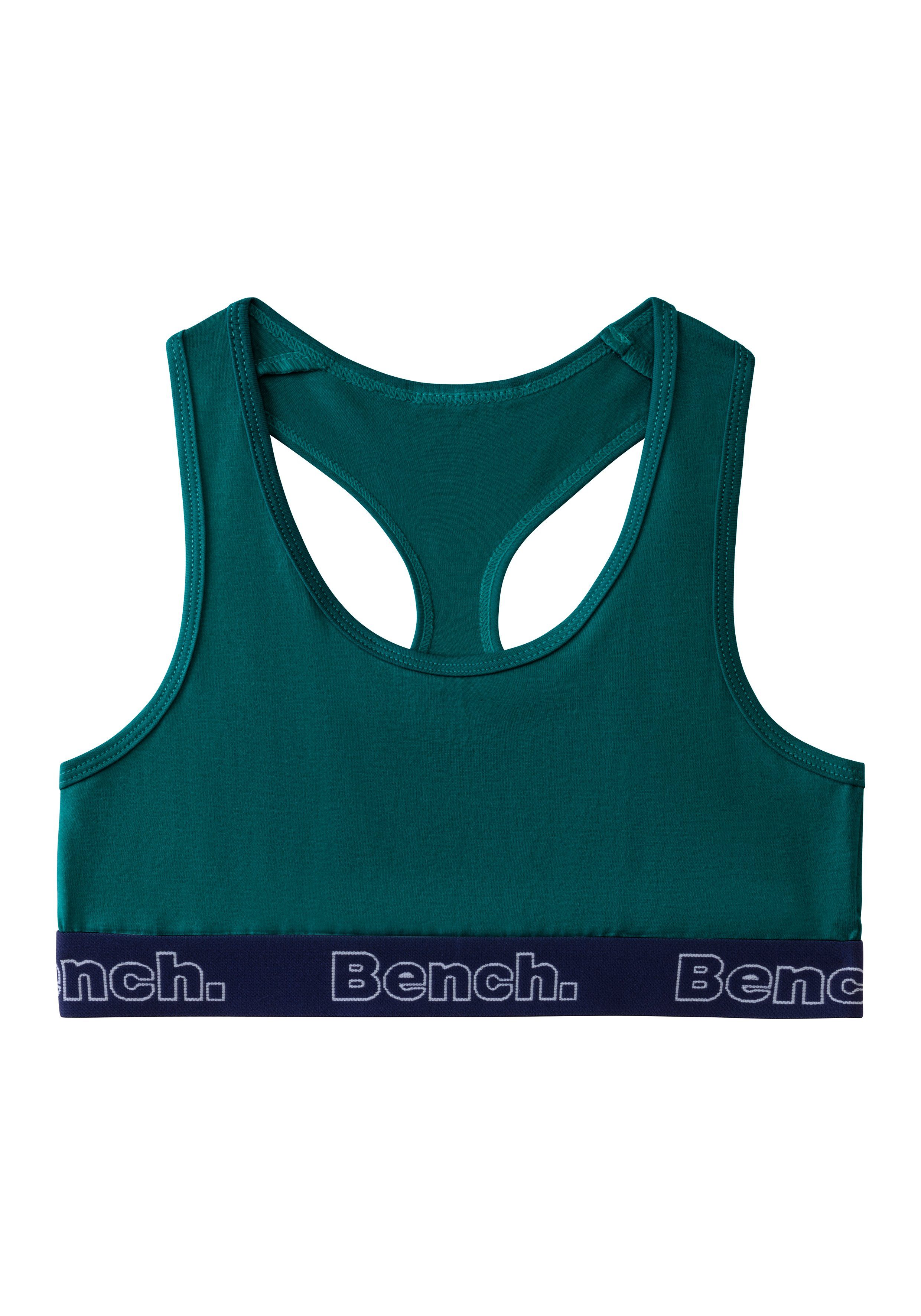 Bench. Bustier (Packung, 3-tlg) mit kontrastfarbigem Bündchen und Racerback