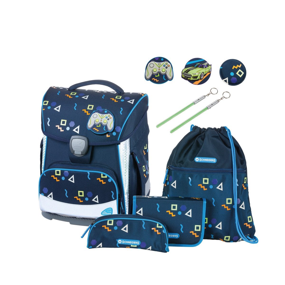Schneiders Vienna Schulrucksack SCHNEIDERS Schultasche Toolbag Plus Level One 8 Teile Dark Blue
