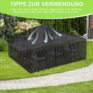 Randaco Gartenmöbel-Schutzhülle Abdeckung Gartenmöbel Abdeckplane Sofa UV-Schutz Möbel Wetterfest