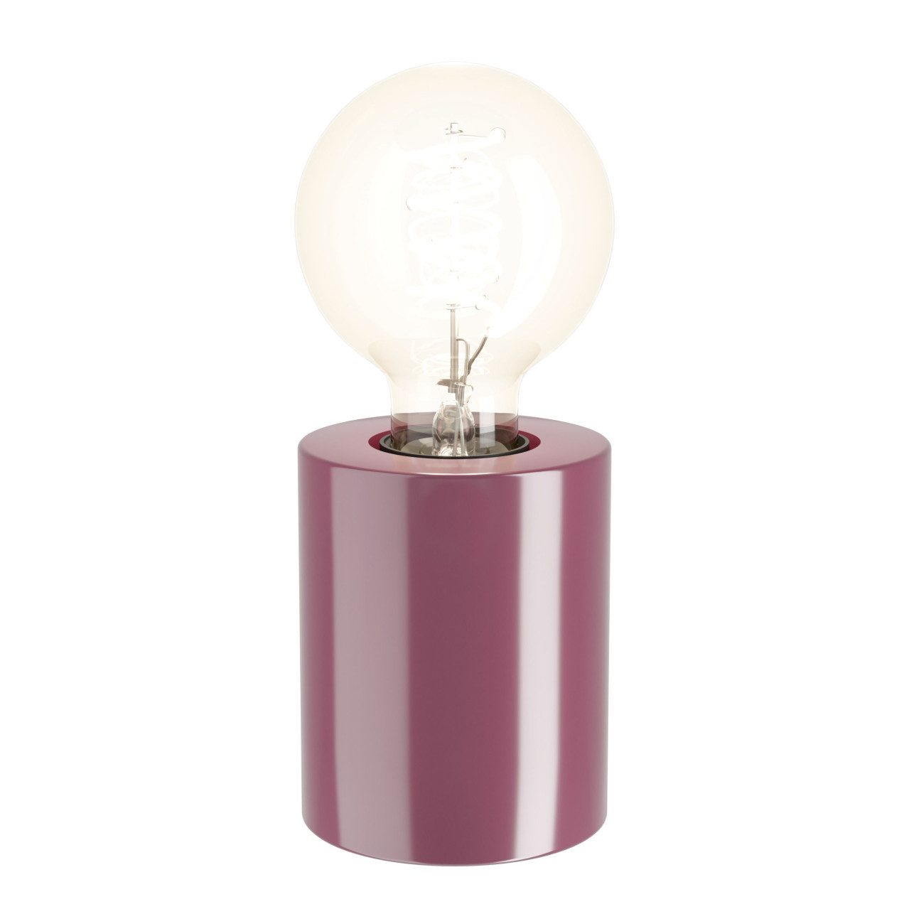 EGLO Schreibtischlampe Eglo Tischleuchte Murama E27 8 x 10 cm bordeaux, Ohne Leuchtmittel, Nicht dimmbar ohne Bewegungsmelder