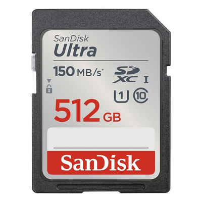 Sandisk Ultra Speicherkarte (512 GB, 150 MB/s Lesegeschwindigkeit, Geschwindigkeitsklasse UHS-I)