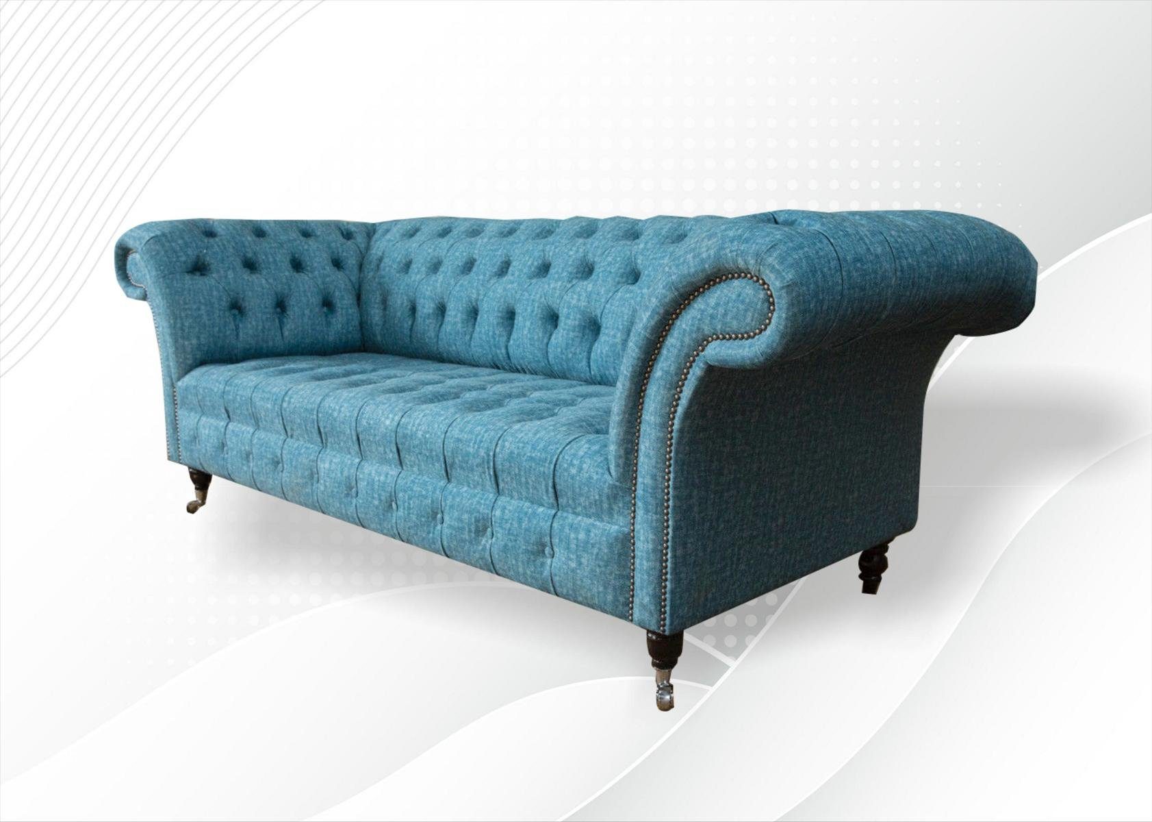 JVmoebel Chesterfield-Sofa, Sofa cm Design 225 3 Sitzer Couch Sofa Chesterfield