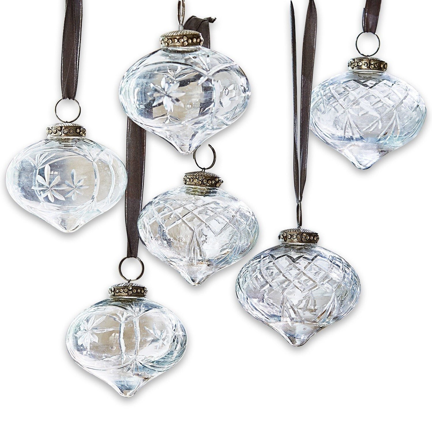 Christbaumschmuck Weihnachtsschmuck 6er Set Cheshire klar