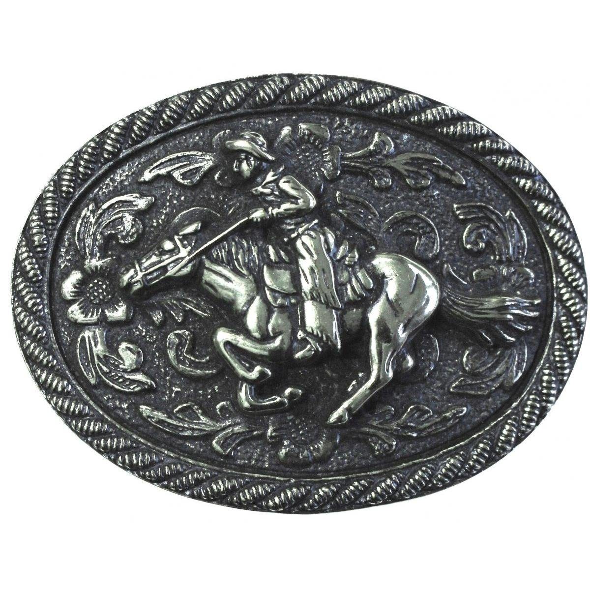 Gürtelschnalle Reiter 4,0 cm - Buckle Wechselschließe Gürtelschließe Reitaccessoires