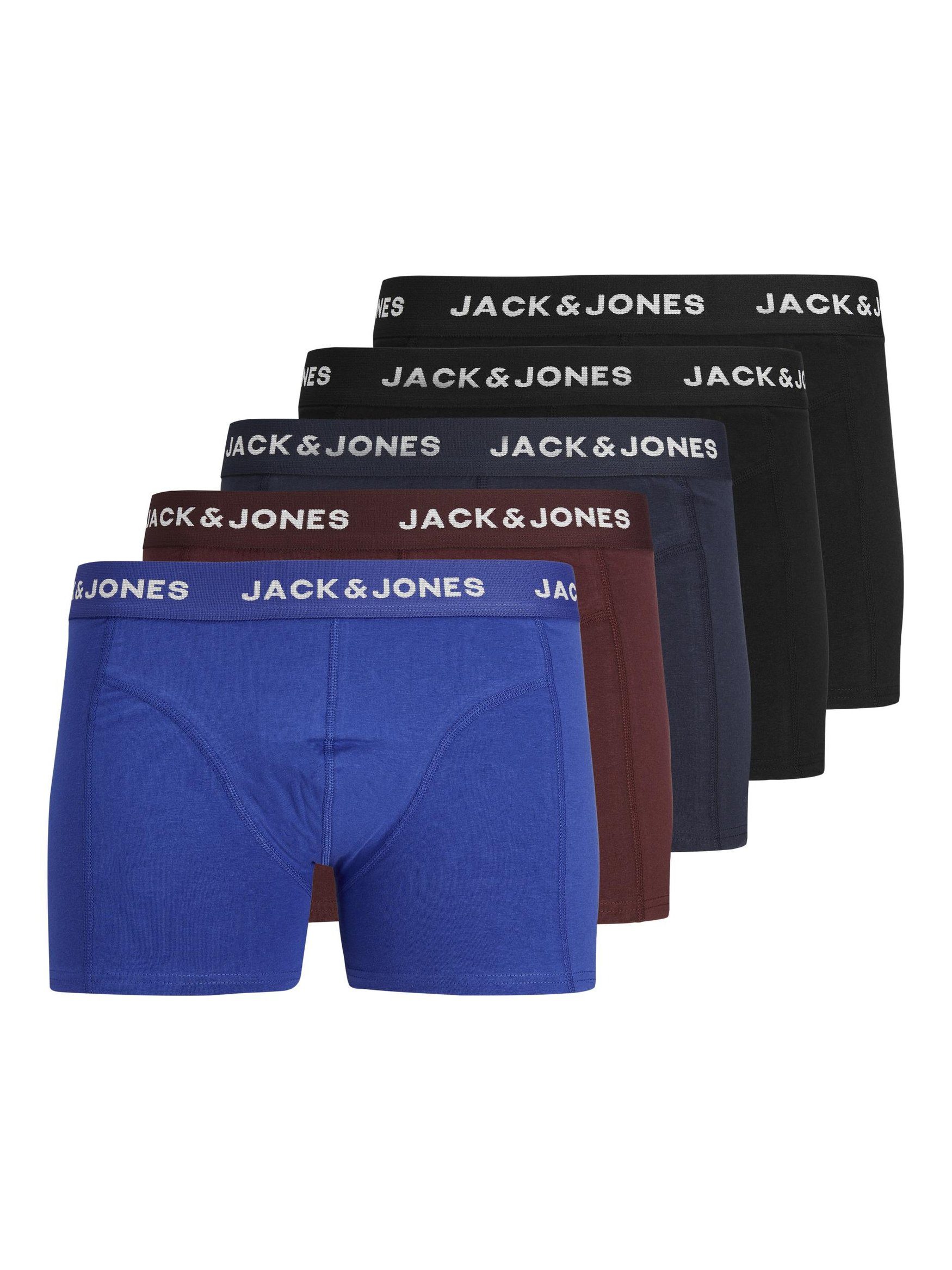 Boxershorts Boxershorts 5er-Pack Basic Set Trunks Unterhosen JACBLACK