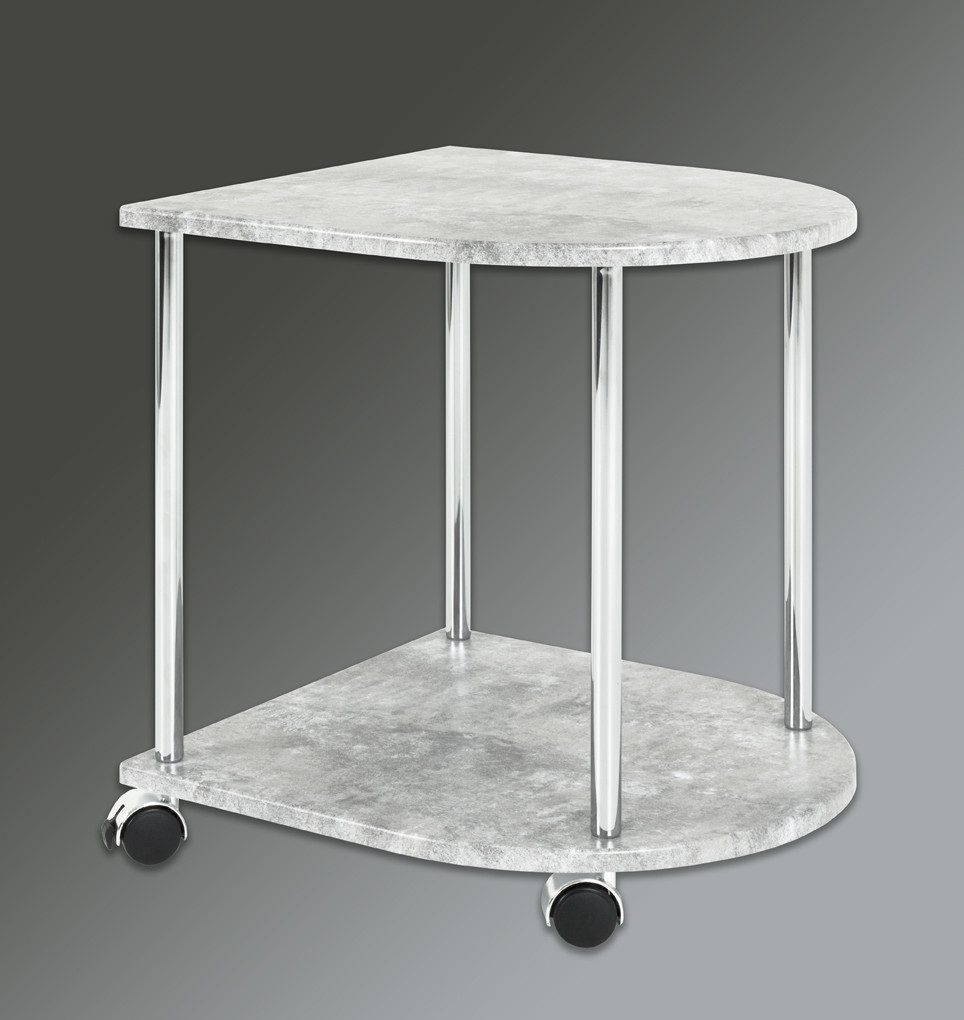 HAKU Beistelltisch Beistelltisch auf Rollen MDF-Servierwagen Metall-B 42xH 45xT 40 cm (1 Stück), Beistelltisch aus Metall