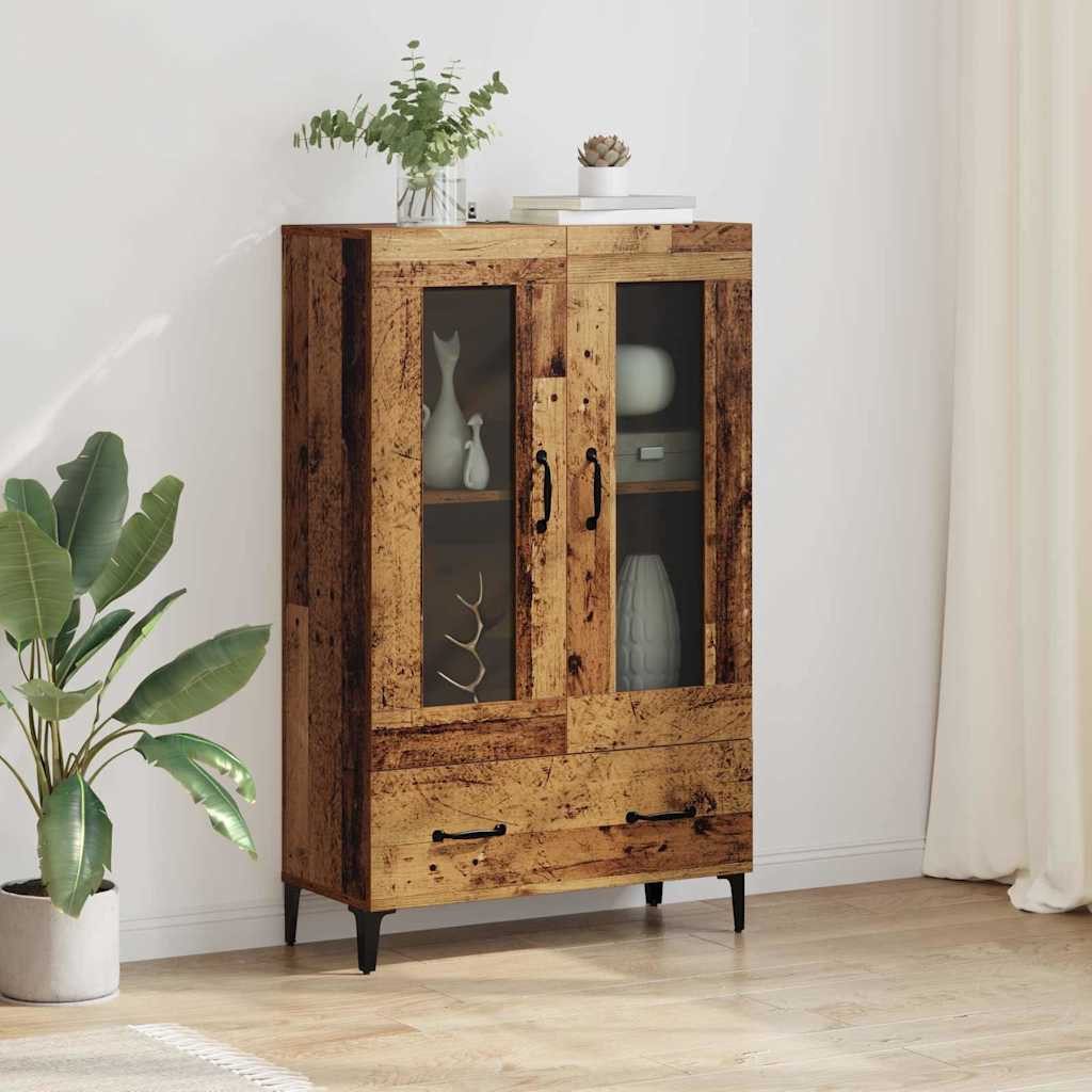 vidaXL Highboard Highboard Altholz 70 x 31 x 115 cm Verbundholz und Eisen (1 St)