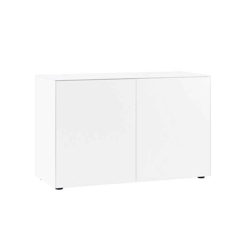 boho living® Sideboard f10 - Connect, 2 Türen in Weiß, Breite 120cm, Designerstück