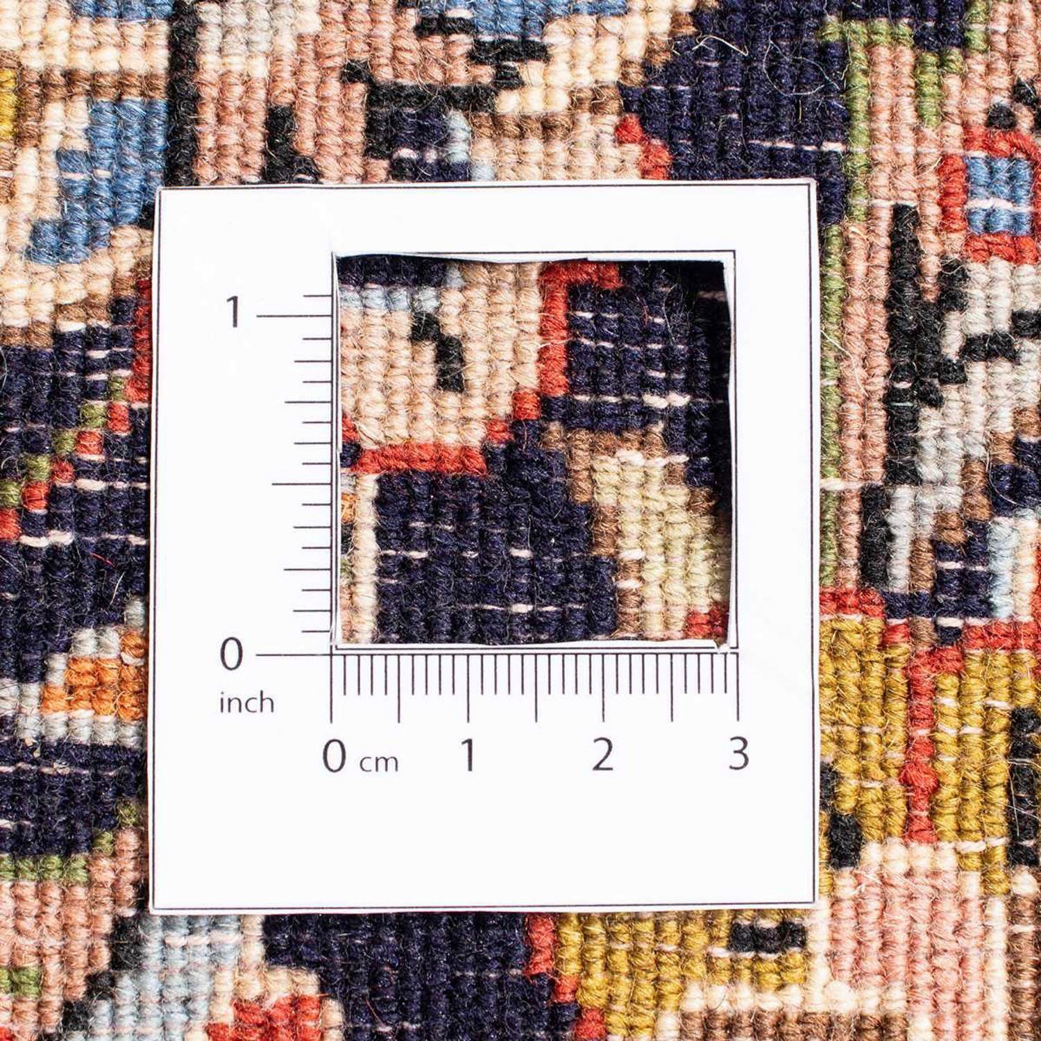 Beige 10 Wollteppich mit Blumenmuster Unikat Maschad x 301 mm, 203 rechteckig, Höhe: cm, Zertifikat morgenland,