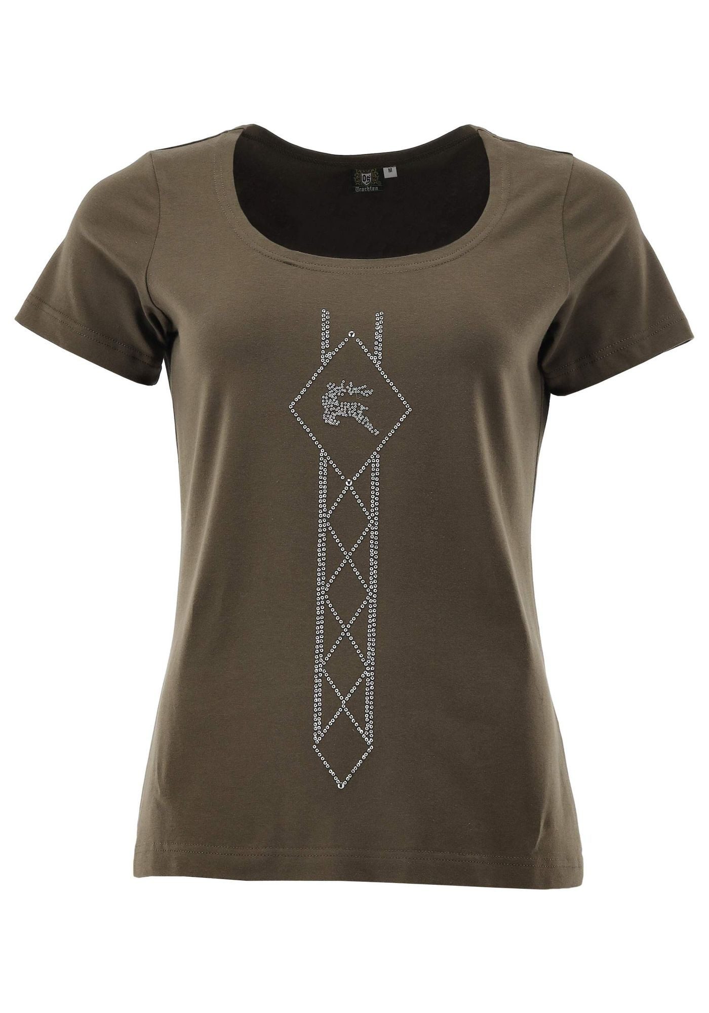 OS Trachten T-Shirt Dularo Tailliert, Rundhalsausschnitt, günstig online kaufen