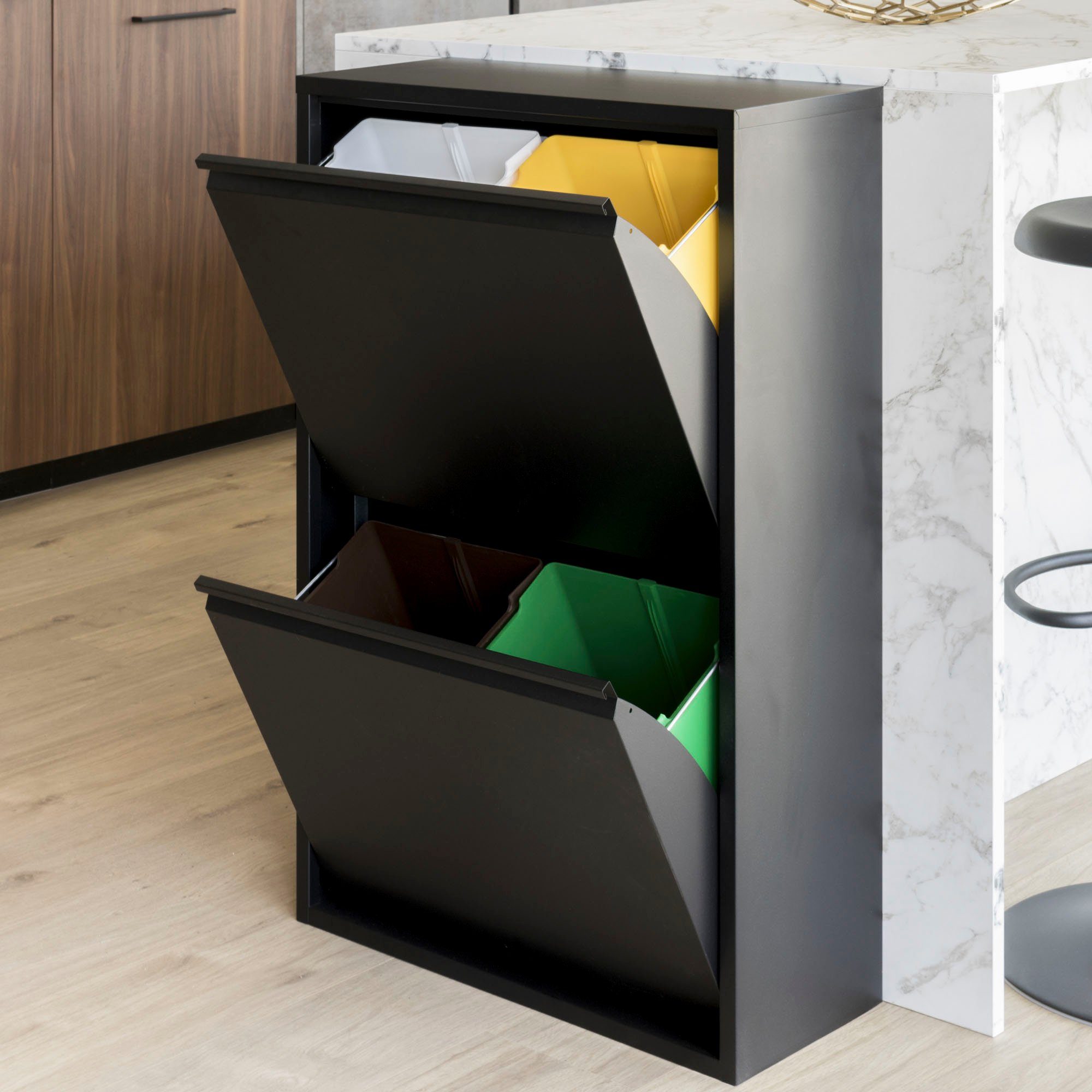 Spinder Design Mülltrennsystem Gigi, Metall, Breite 60 cm