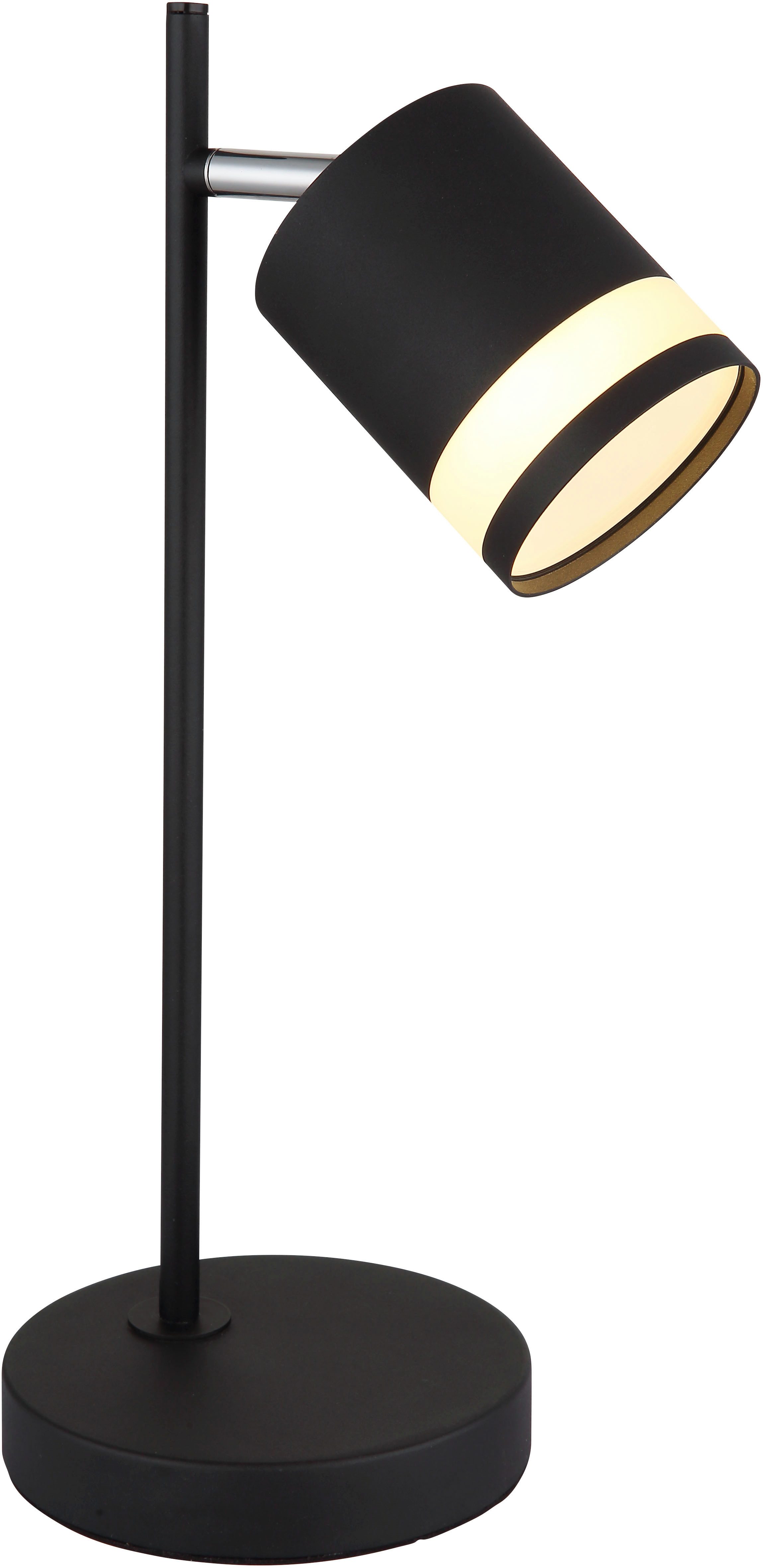 GLOBO LIGHTING Tischleuchte LUCERO, Leuchtmittel wechselbar, Warmweiß, Tischlampe/schwarz/3000K/Wohnzimmer/Schlafzimmer