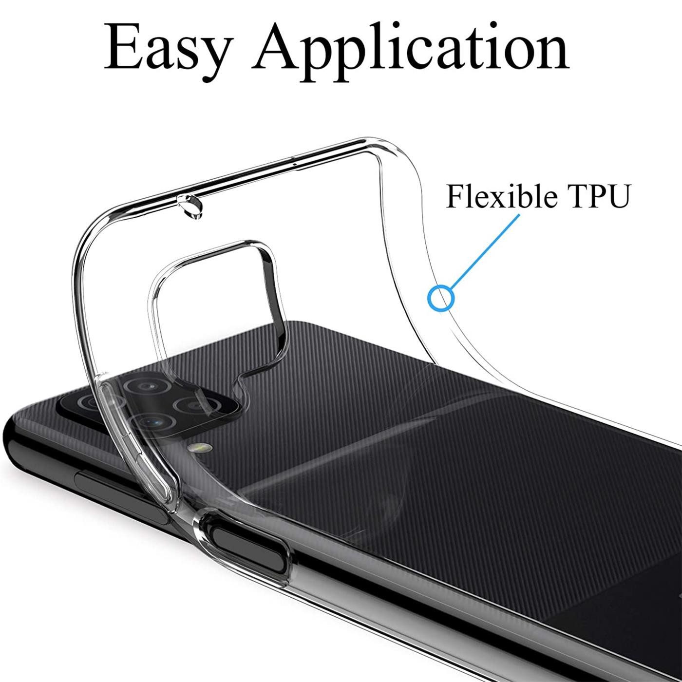 CoolGadget Handyhülle Transparent Ultra Slim Case für Samsung Galaxy A12 / M12 6,5 Zoll, Silikon Hülle Dünne Schutzhülle für Samsung A12, Samsung M12 Hülle