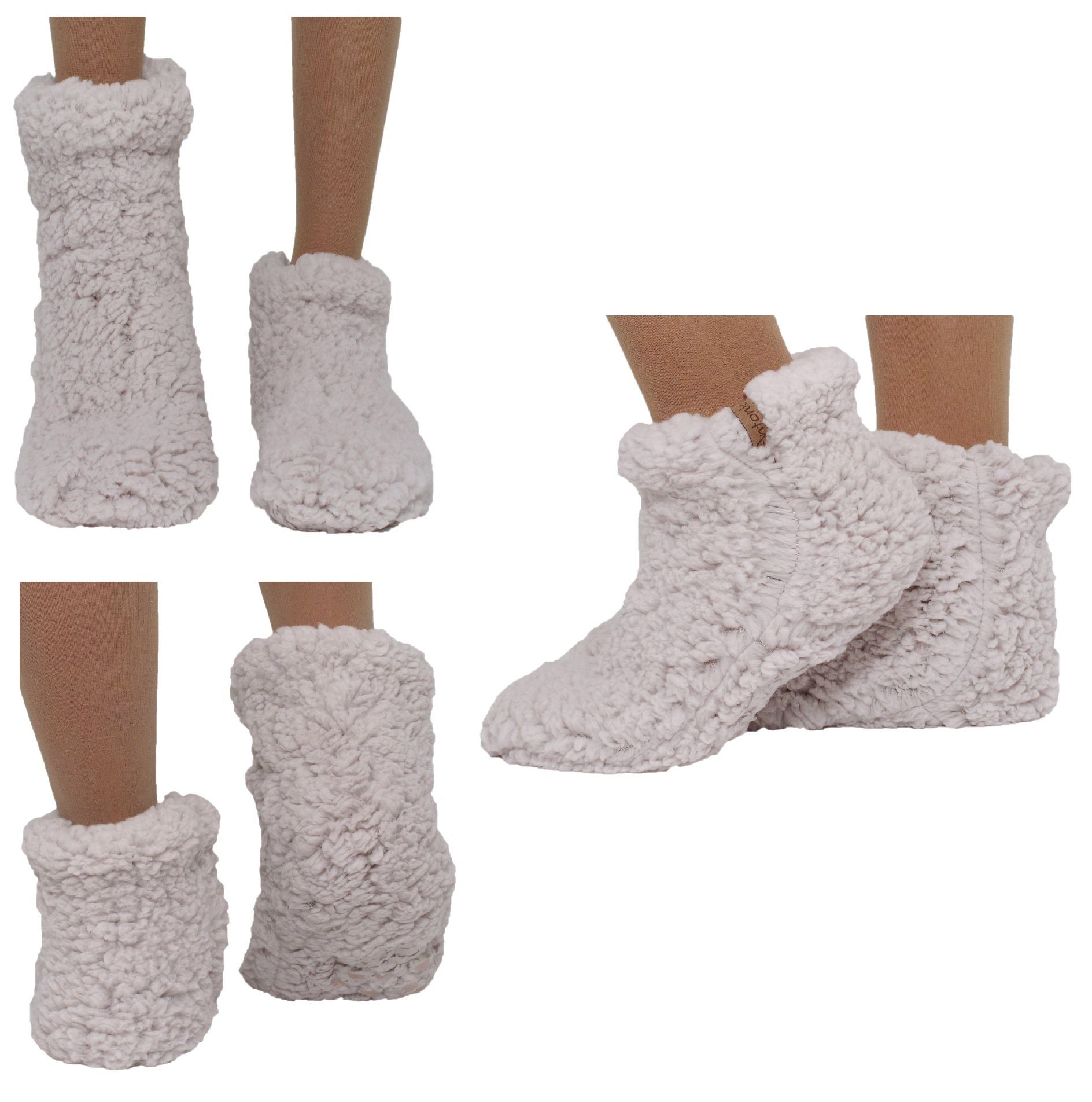 Kuschelsocken Kinder Hüttensocken Hüttenschuhe Hausschuhe Mähmäh ABS Teddy Farbe: