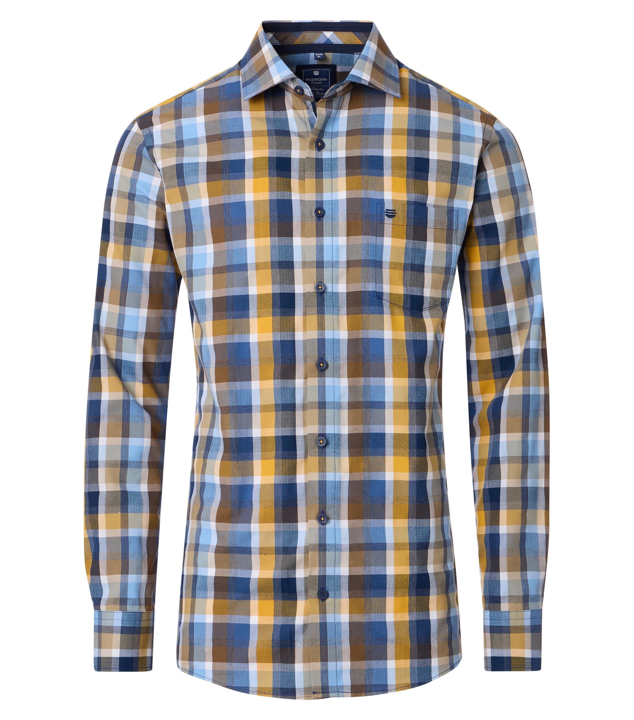 Redmond Langarmhemd kariert Comfort Fit günstig online kaufen