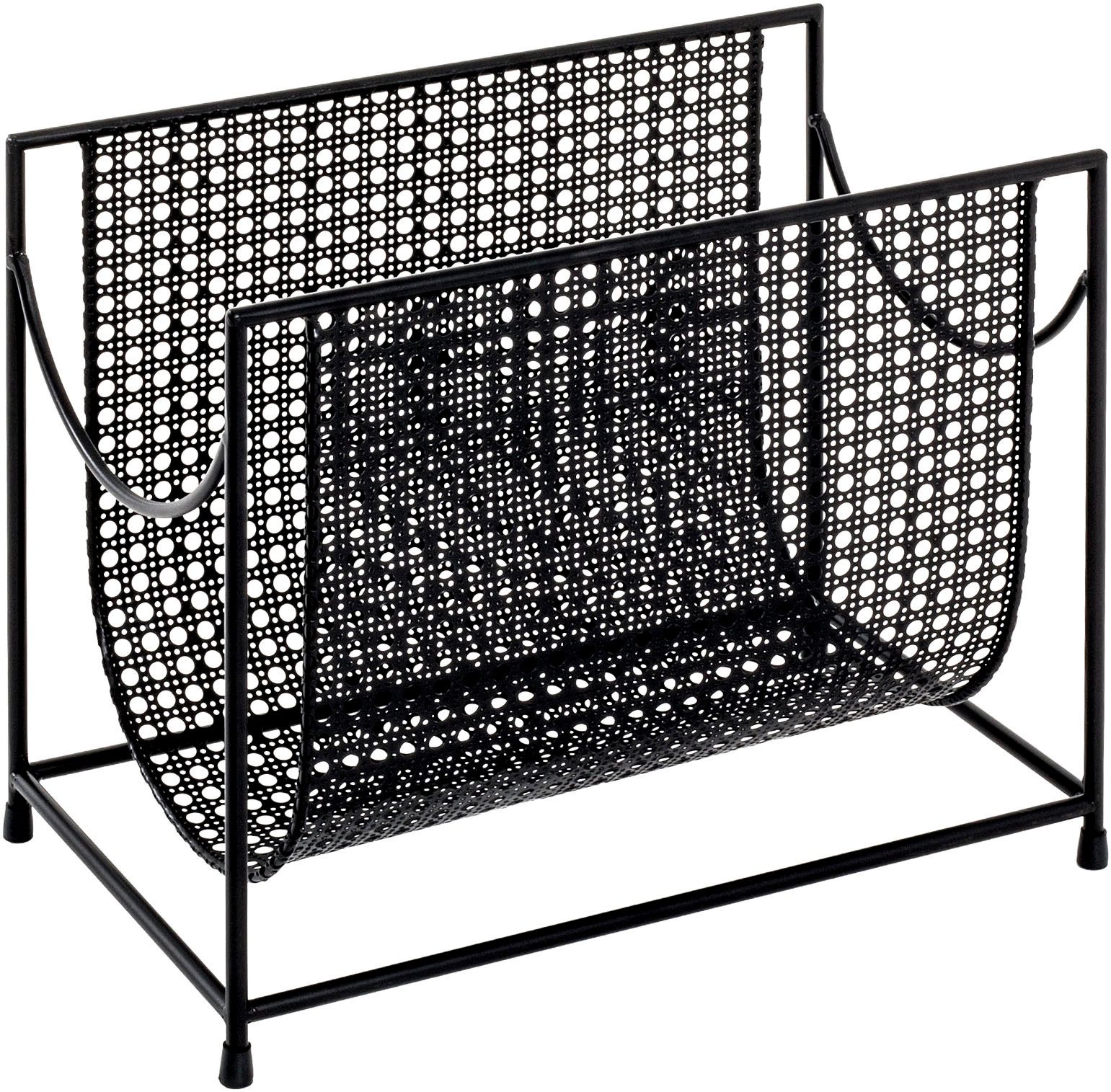 HAKU Zeitungsständer Zeitschriftenhalter, Zeitschriftenständer, rechteckig - aus Metall 0 - B/T/H 37/22/30 cm