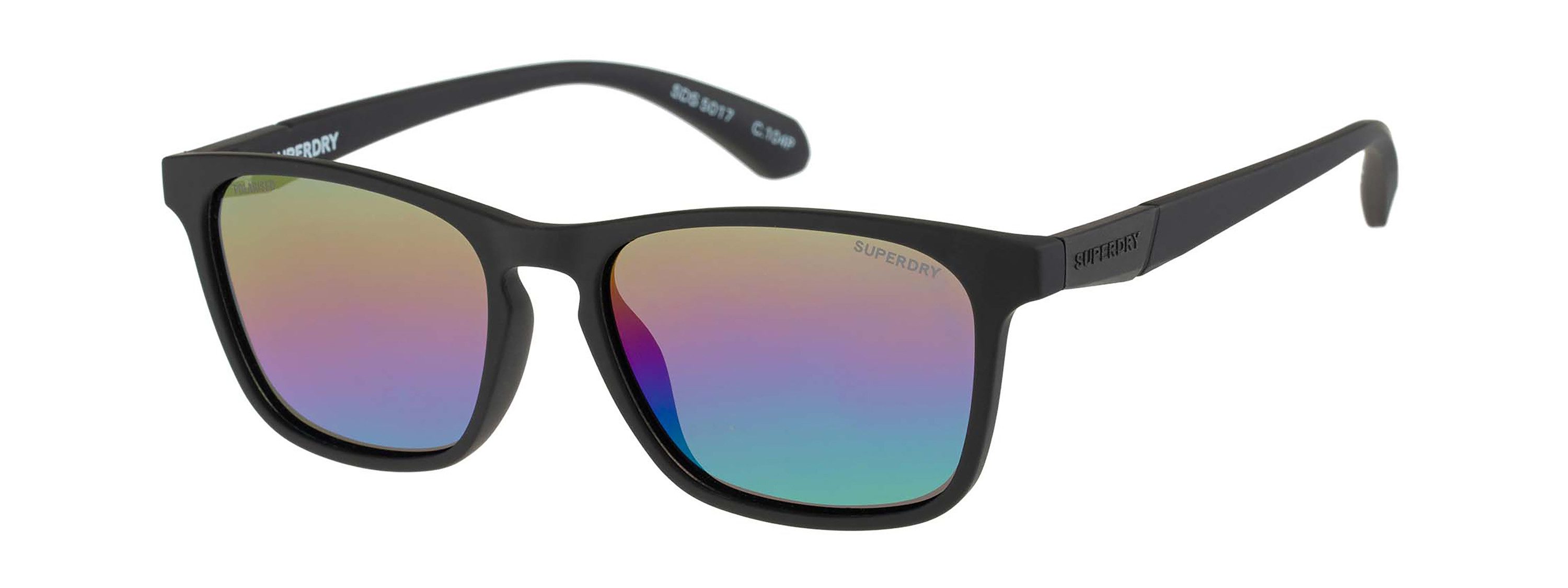 Superdry Sonnenbrille Modell 996082 Vollrand, verspiegelte Gläser, Markenlogo am Bügel