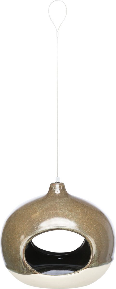 TRIXIE Futterspender Vogelfutter-Bowl - waldgrün - 120 ml/12 × 14 × 12 cm