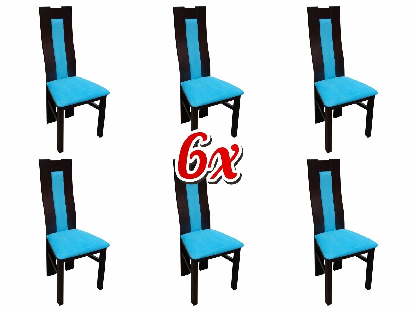 Stuhl, Stühle Lehn Garnitur 6x Gruppe Komplett JVmoebel Set Stück Stuhl Wohnzimmer Esszimmer Neu