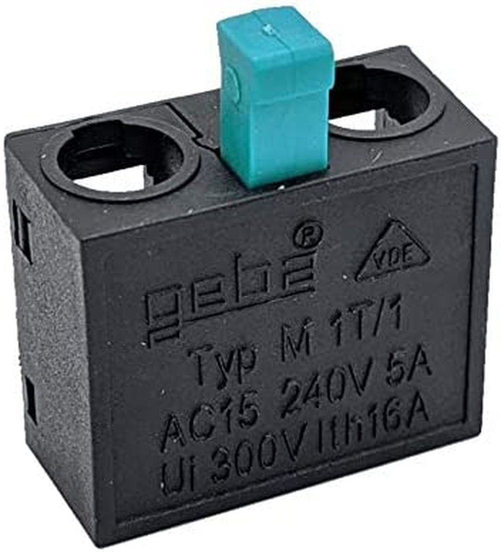 geba Schalter M-1T/1 Mikrotaster Schalteinsatz Schlüsselschalter Grüner Stößel (1-St), Schliesser