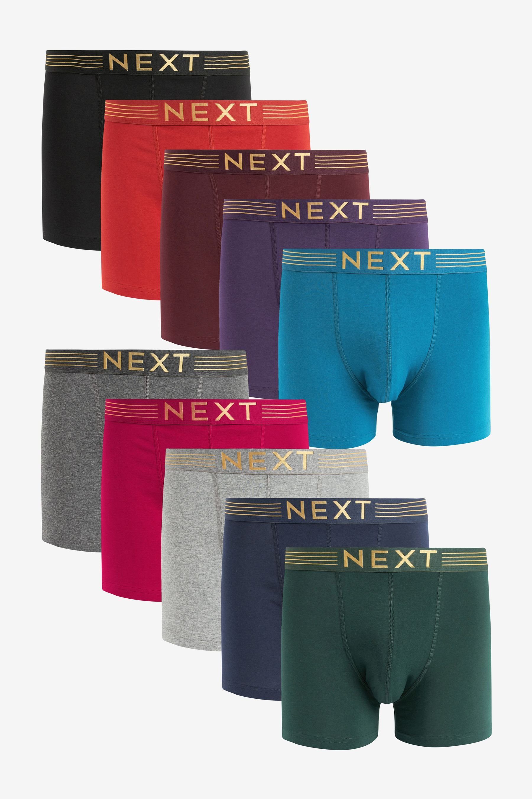 Next Hipster Unterhose, 10er-Pack Colour (10-St) Rich