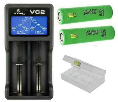 HKM Akkutechnik »XTAR USB-Ladegerät VC2 LC-Display Li-Ion + 2« Werkzeug-Akku-Ladetechnik