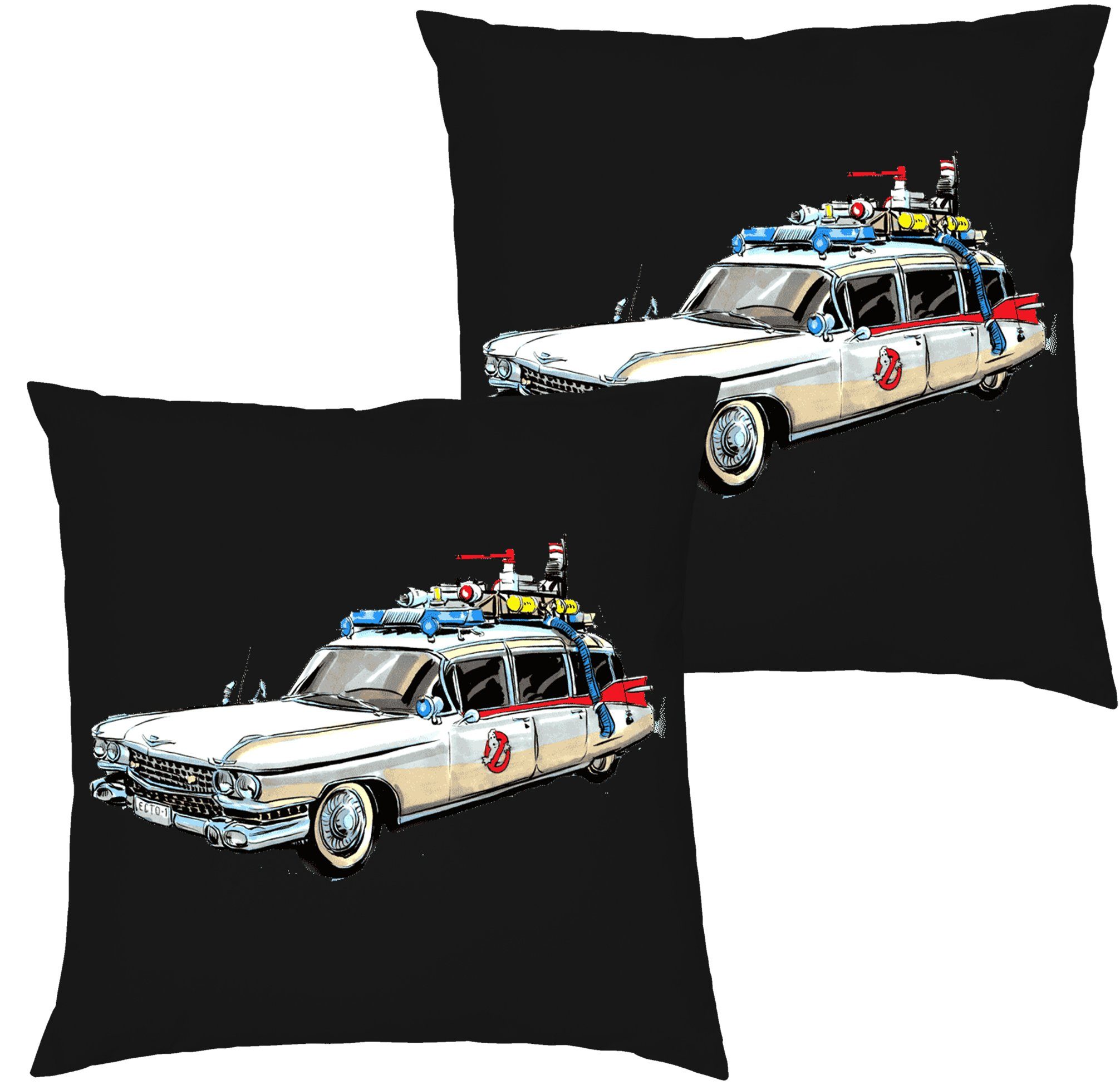 Dekokissen Ghostbusters Ecto Cars Auto Geisterjäger Kissen mit Füllung