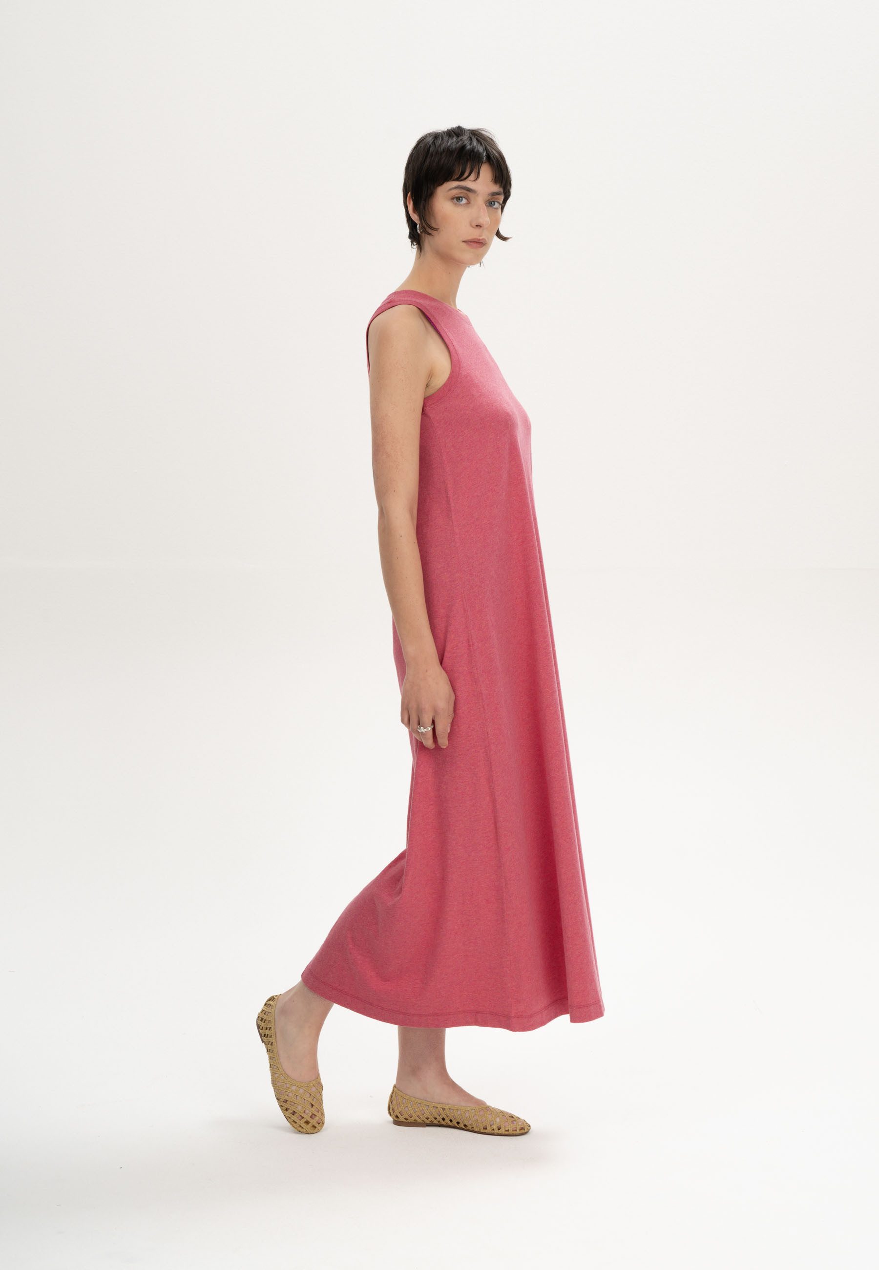 MELA Jerseykleid Jersey Maxi Kleid Style MAHIKA Ärmellos