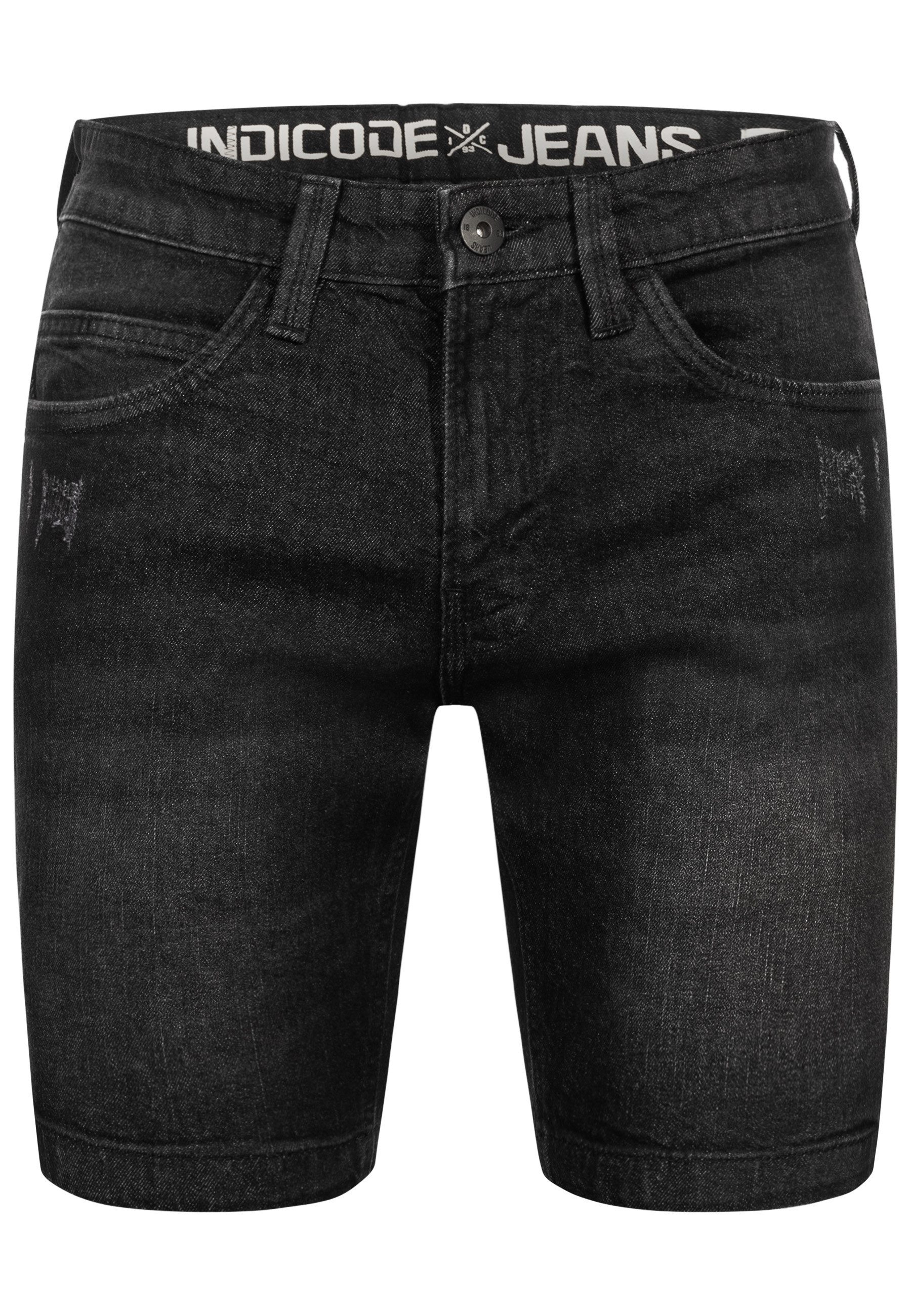 INDICODE Jeansshorts Herren INMCFly Jeans Shorts Herrenshorts stretchy Denim-Shorts mit crushed washing – Bild 2 von 5