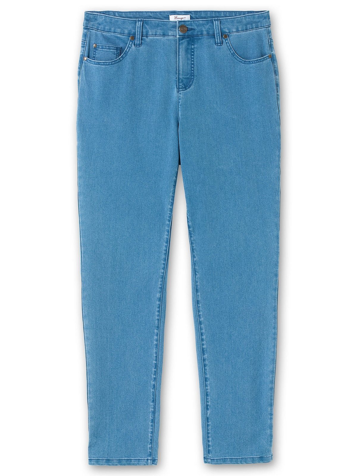 Große Stretch-Jeans Sheego Größen 5-Pocket-Stil Denim im blue