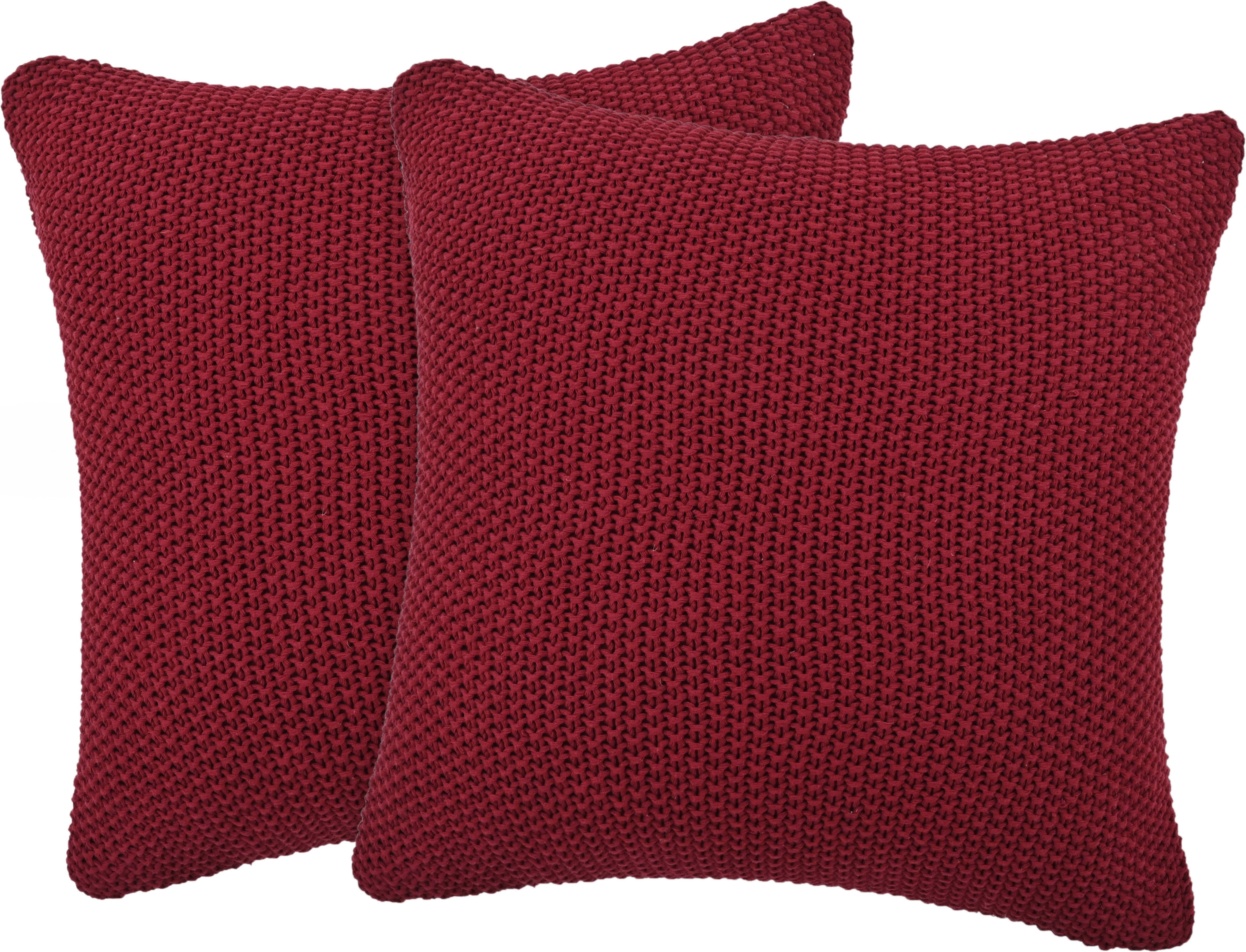 OTTO home Dekokissen Phelon, Vorderseite: Strickmuster, 100% Baumwolle, weich, uni