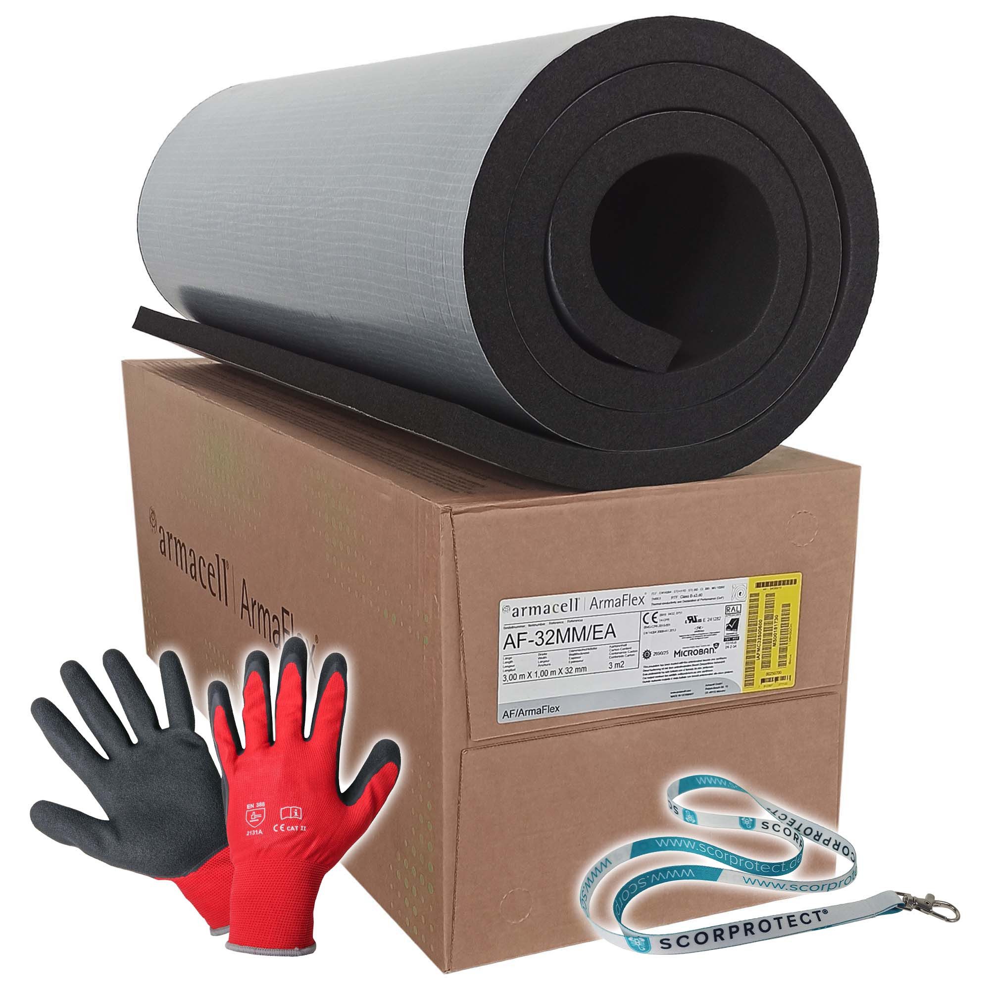 Scorprotect® Rollladenkastendämmung Armacell Armaflex AF Kautschuk Platten selbstklebend